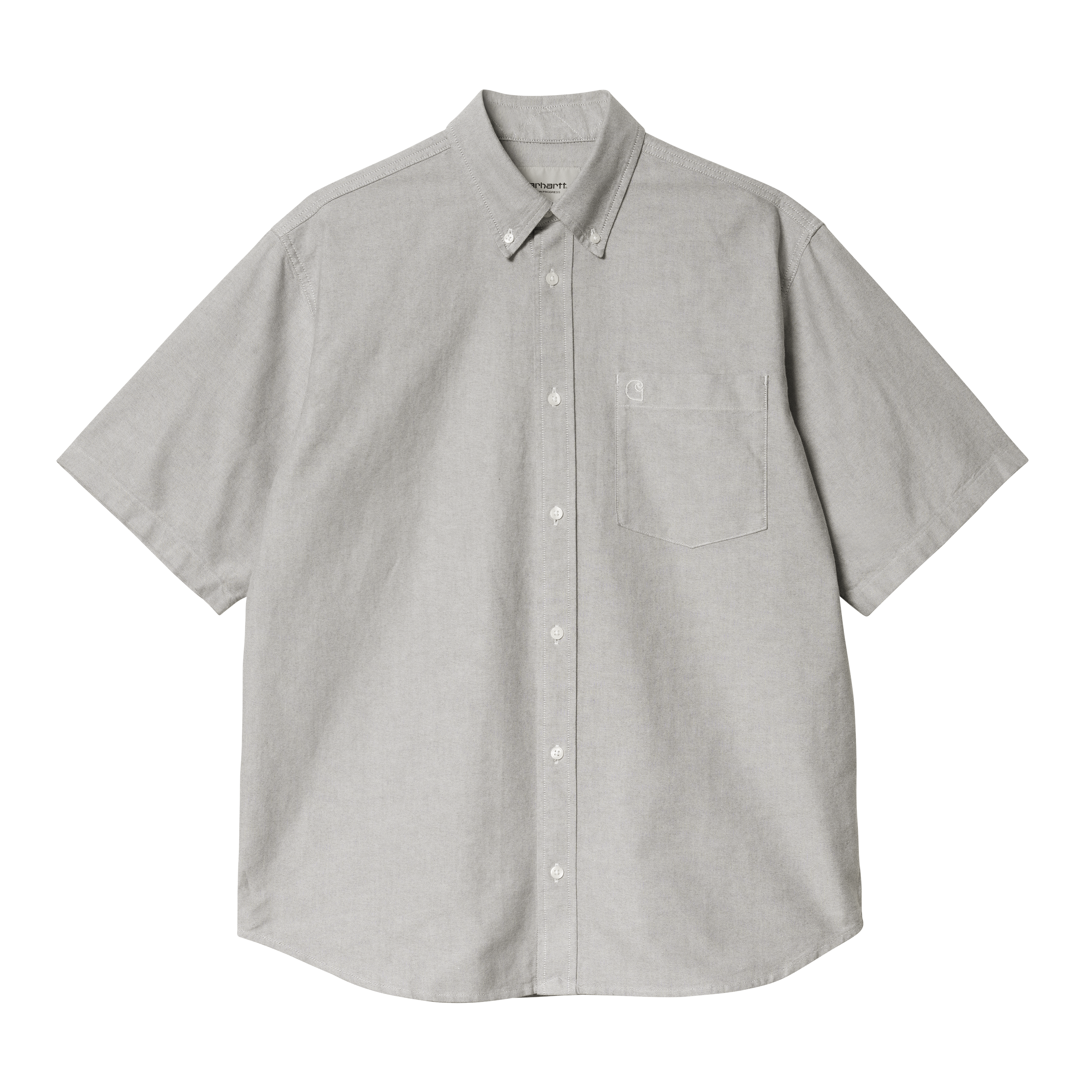 Carhartt WIP Short Sleeve Braxton Shirt in Grey