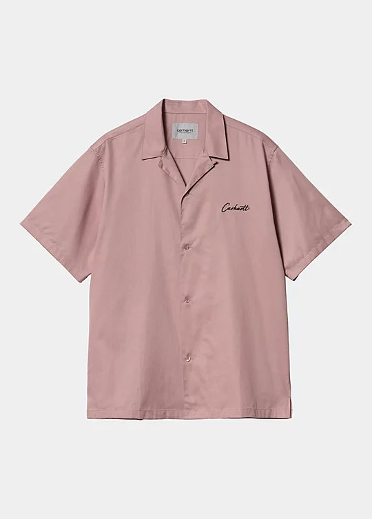 Carhartt WIP Short Sleeve Delray Shirt in Rosa