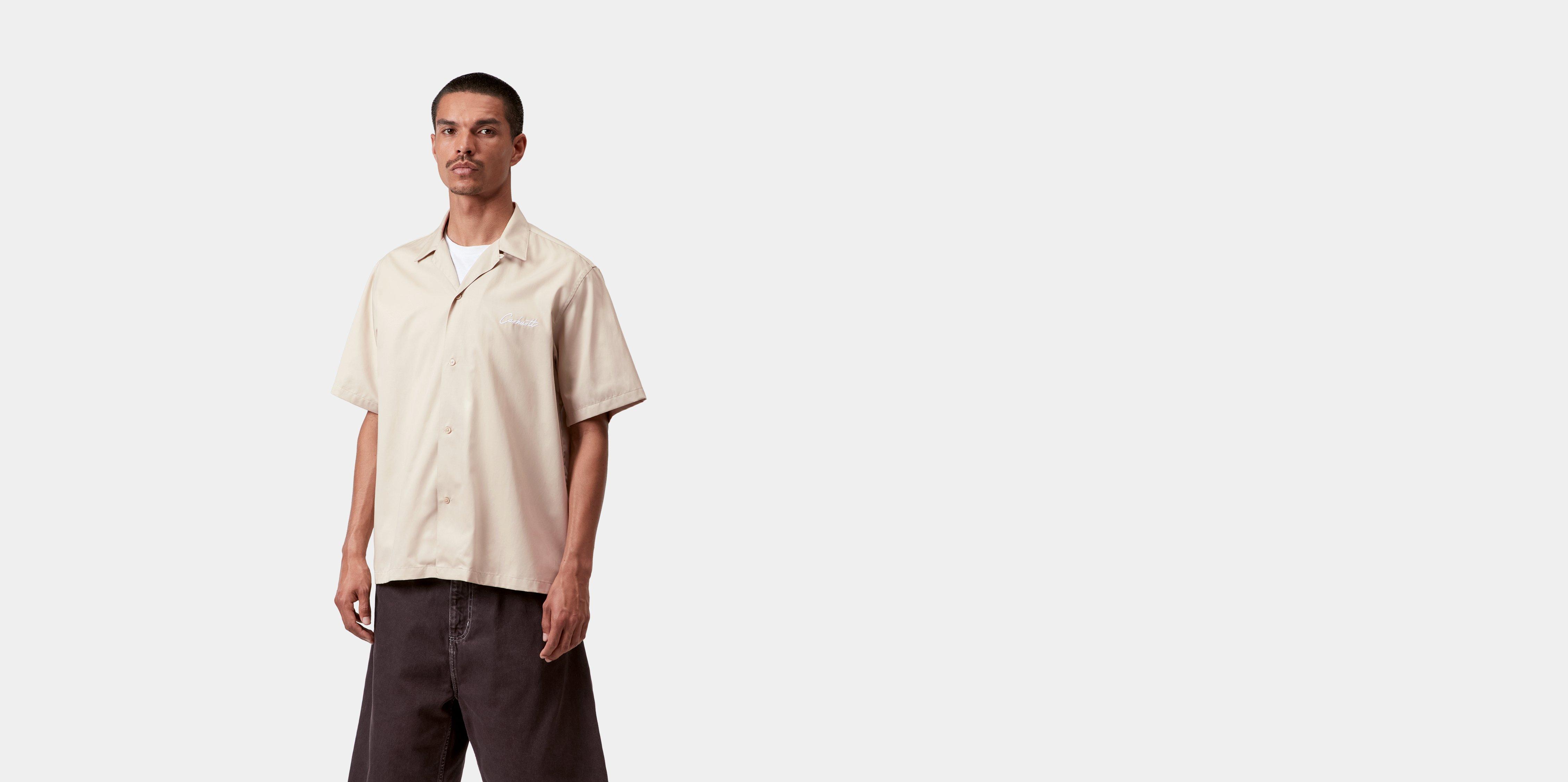 Carhartt WIP S/S Delray Shirt Stone / White | beige | M | Men