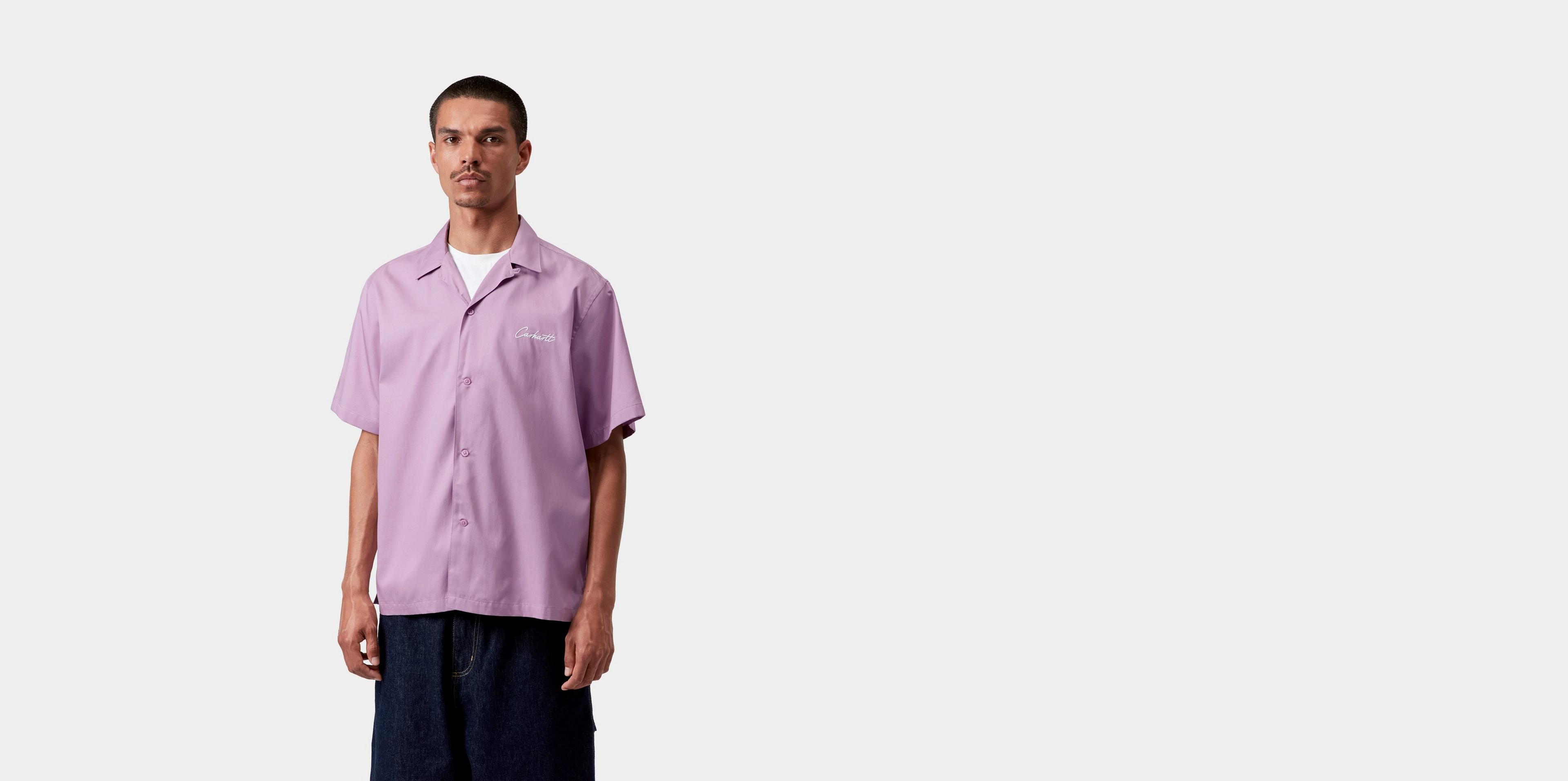 Carhartt WIP S/S Delray Shirt, Gentle Purple / White | Official