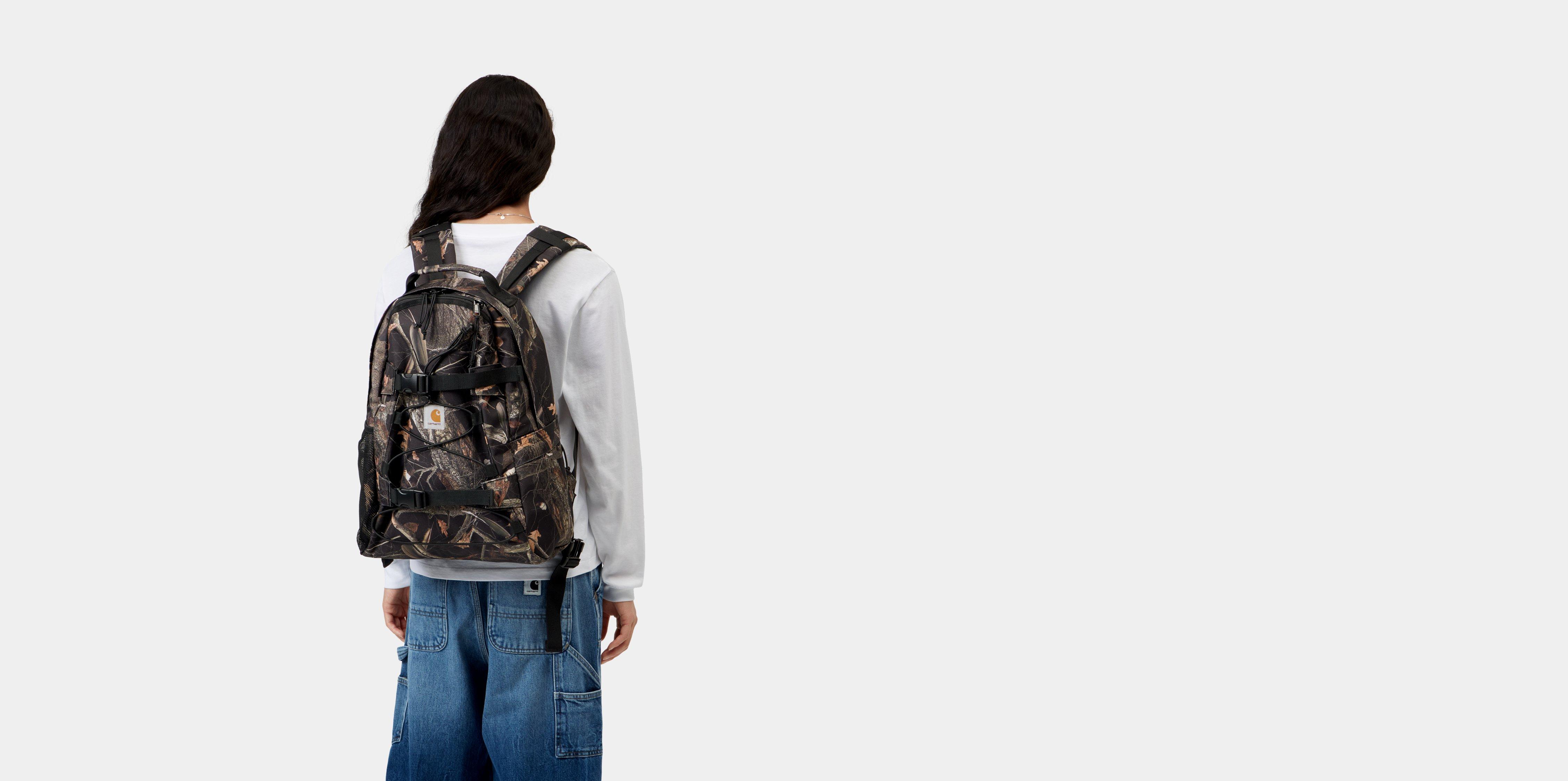 Carhartt WIP Kickflip Backpack, Camo Feather Tree, Black