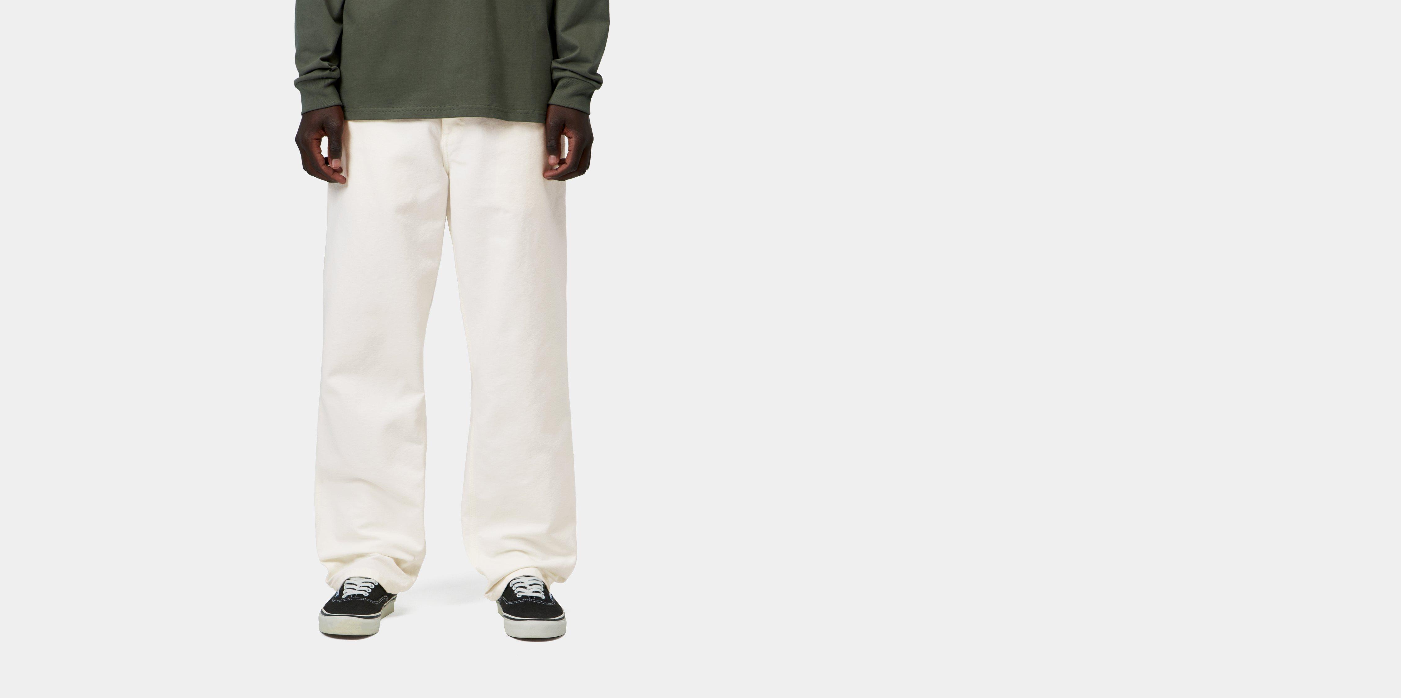 Carhartt WIP Single Knee Pant Wax rinsed | white | 32/32 | Men