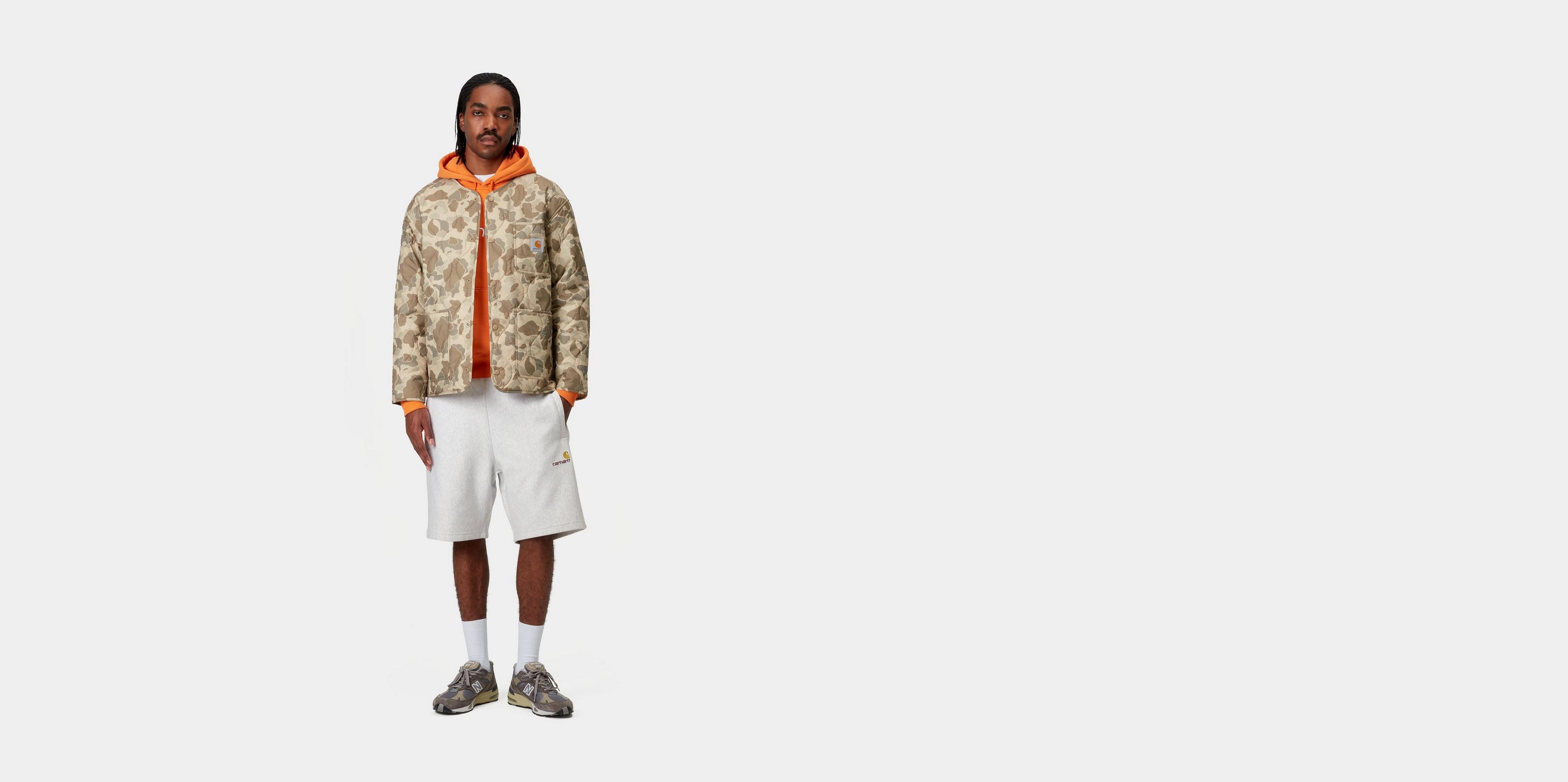Carhartt WIP American Script Sweat Short, Ash Heather | Official Online ...