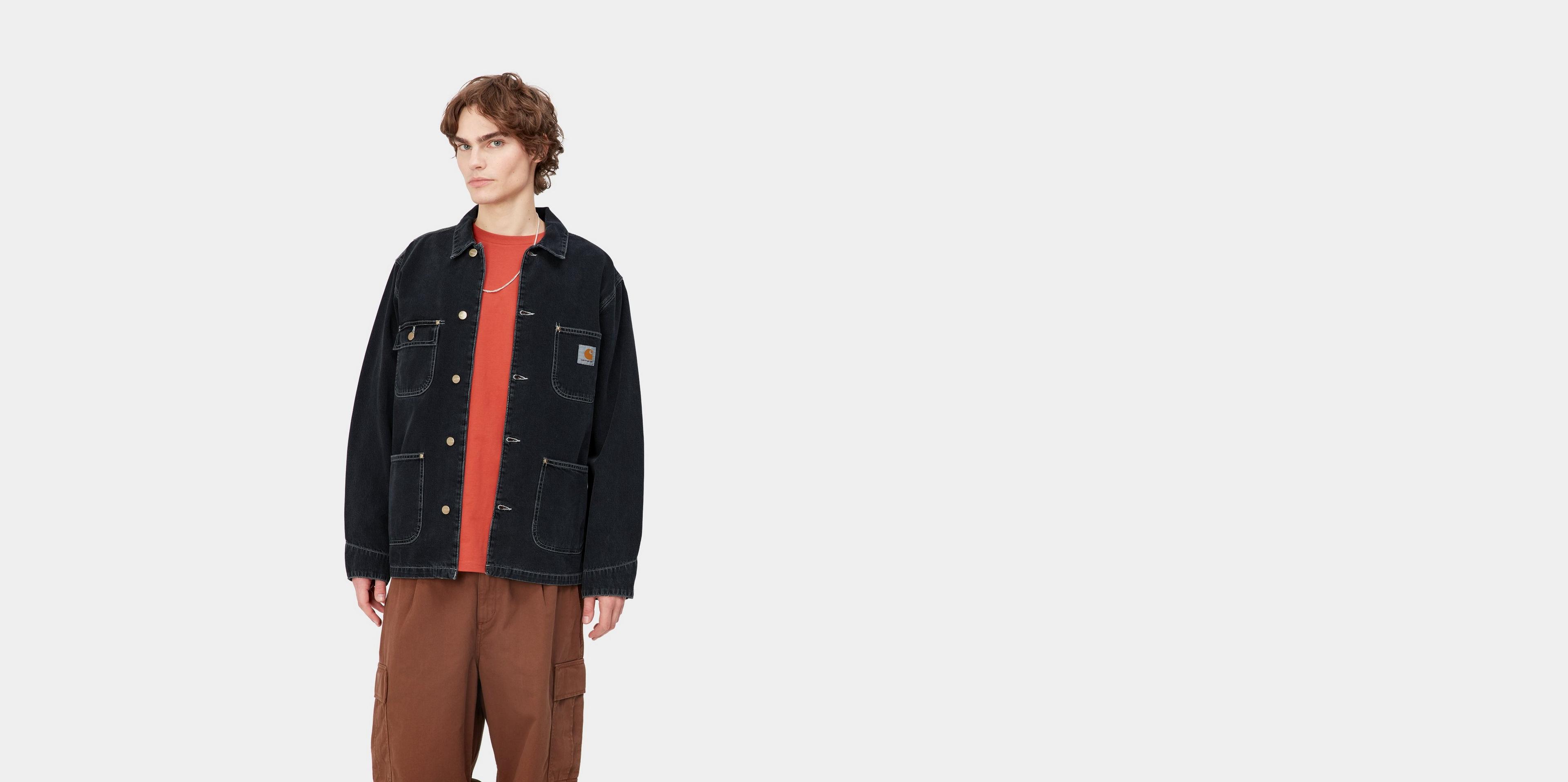 ジャケット・アウター Carhartt wip OG CHORE COAT BLACK M Carhartt WIP OG Chore Coat | Black / Black (stone washed