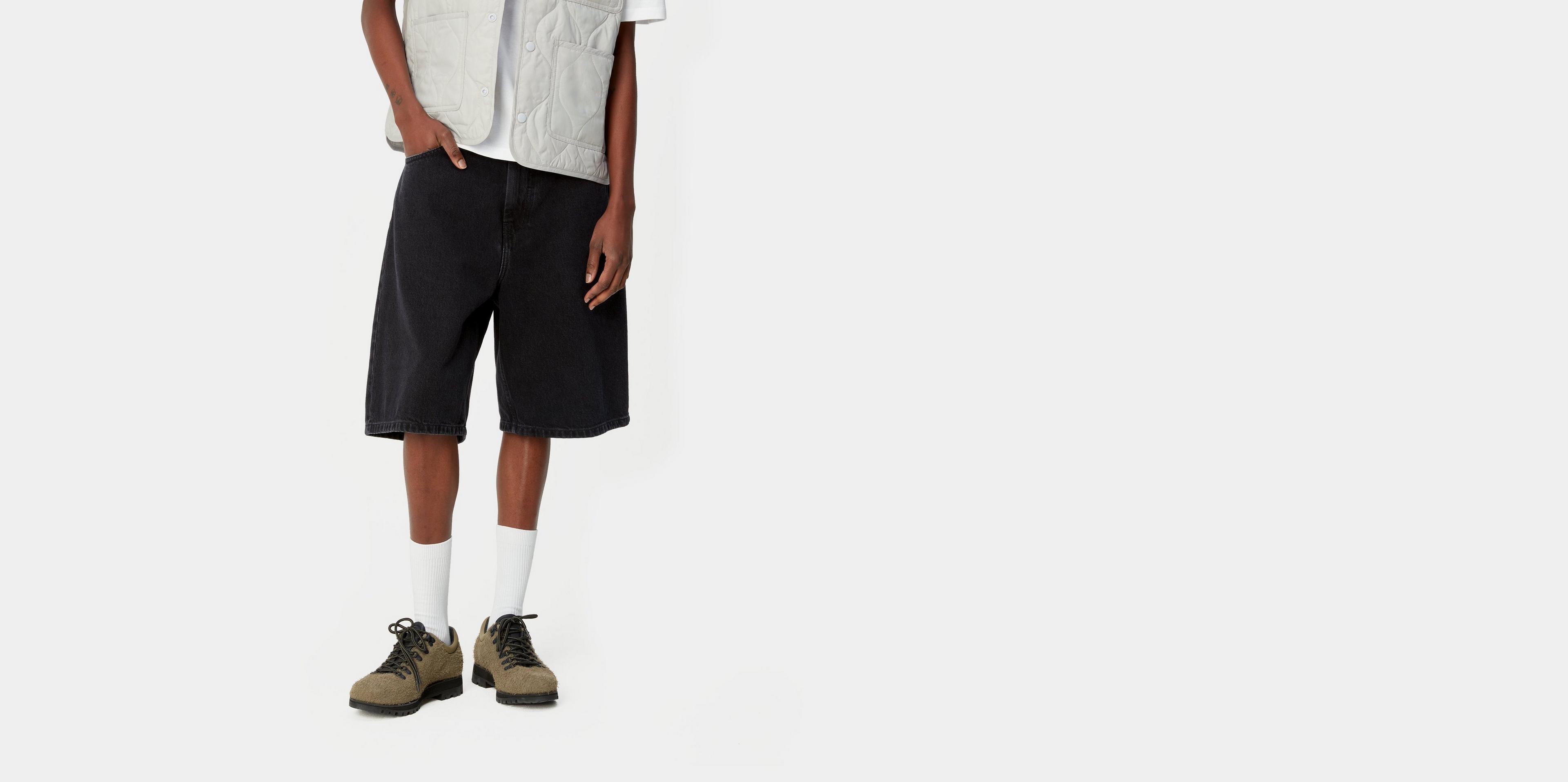 【関税&送料込】Carhartt Wip W Brandon Black Shorts Carhartt WIP - W' Brandon Stone Washed Black - Shorts