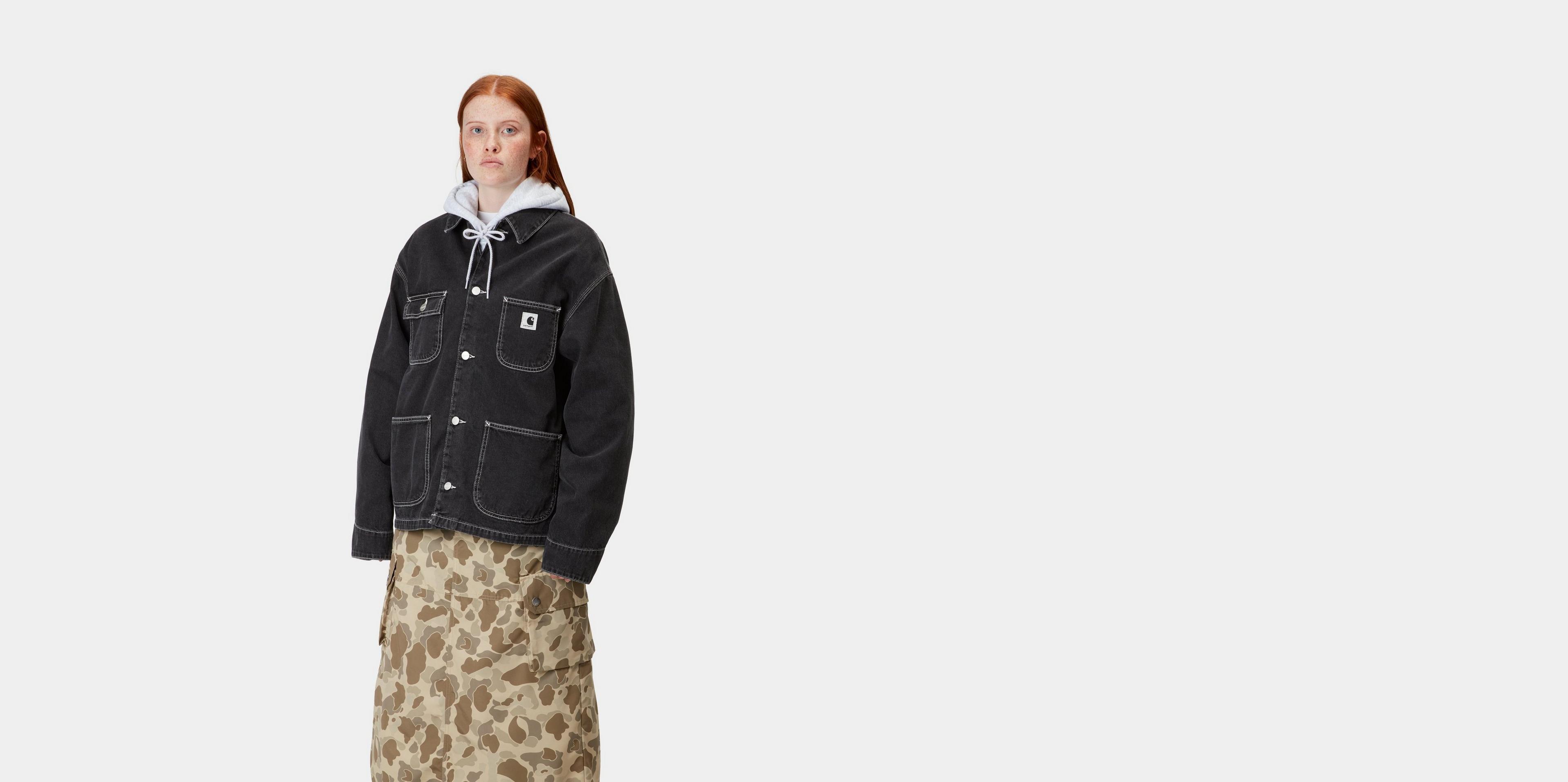 ジャケット・アウター Carhartt W' OG MICHIGAN COAT size S Carhartt WIP W' OG Michigan Coat (Summer), Black / Black
