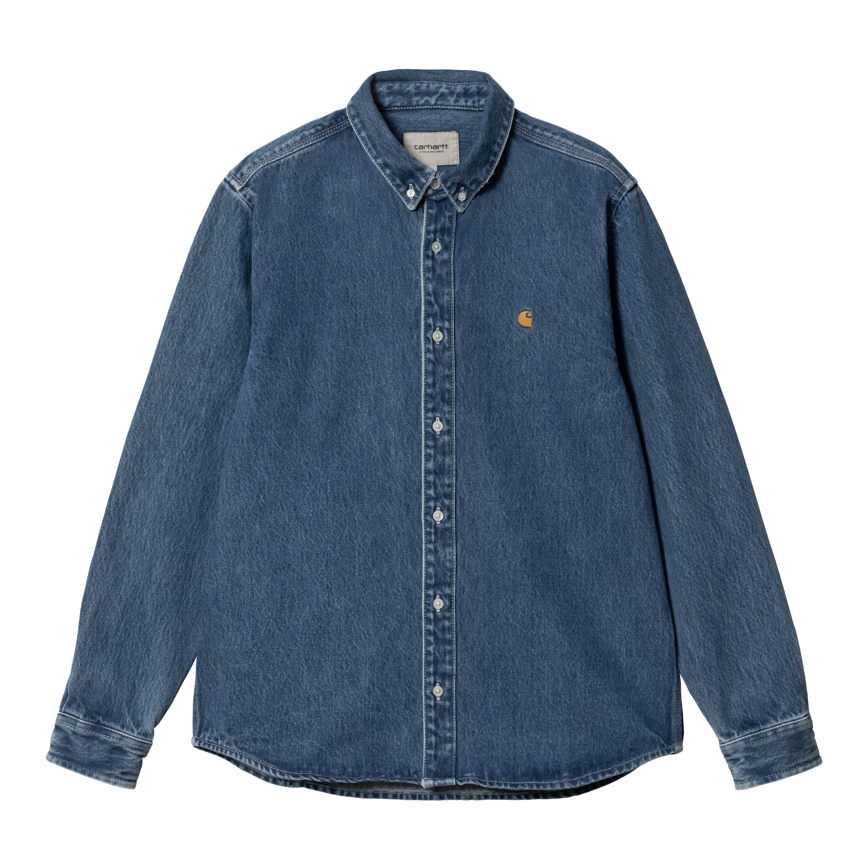 Carhartt WIP Long Sleeve Weldon Shirt in Blu