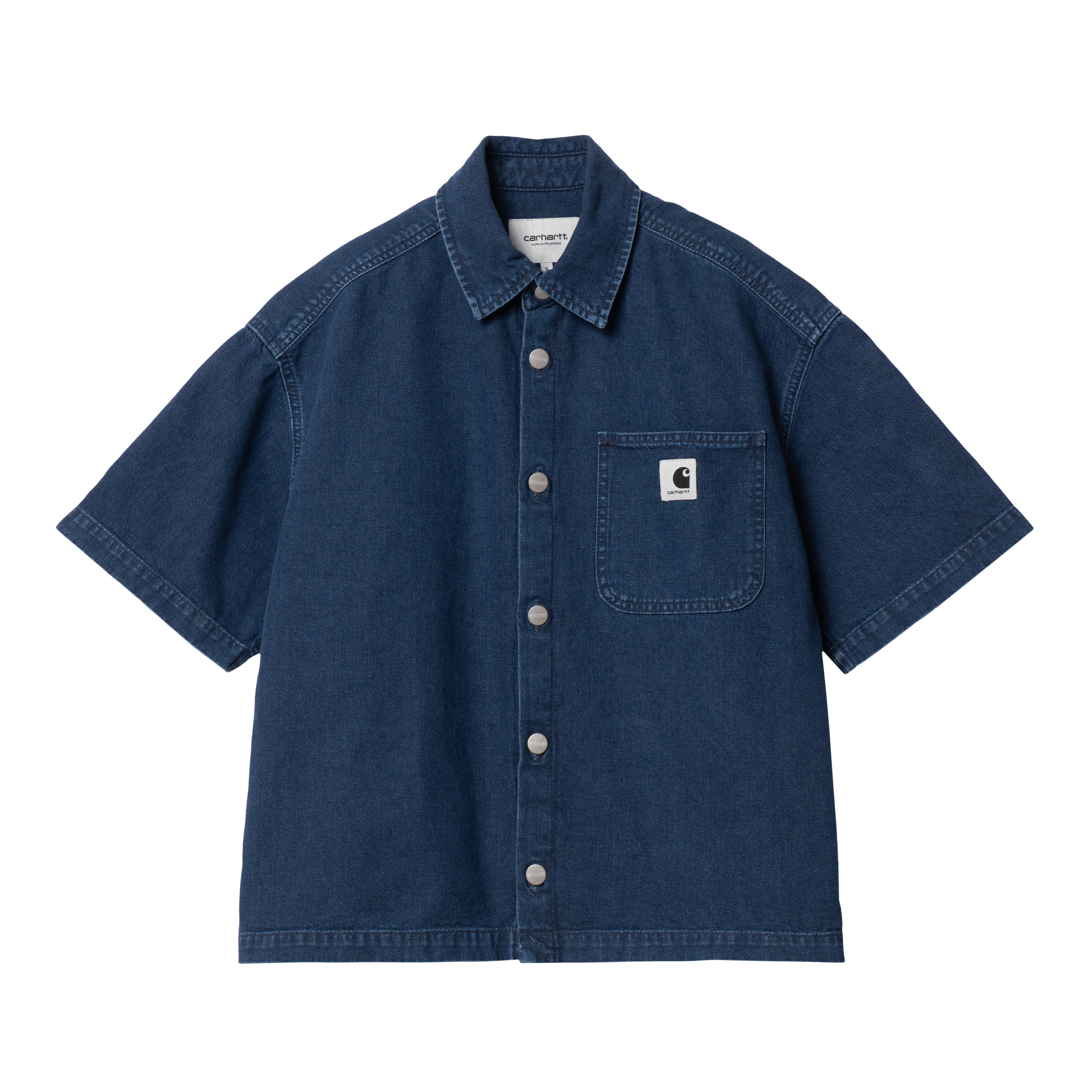 Carhartt WIP Women’s Short Sleeve Lovilia Shirt in Blu
