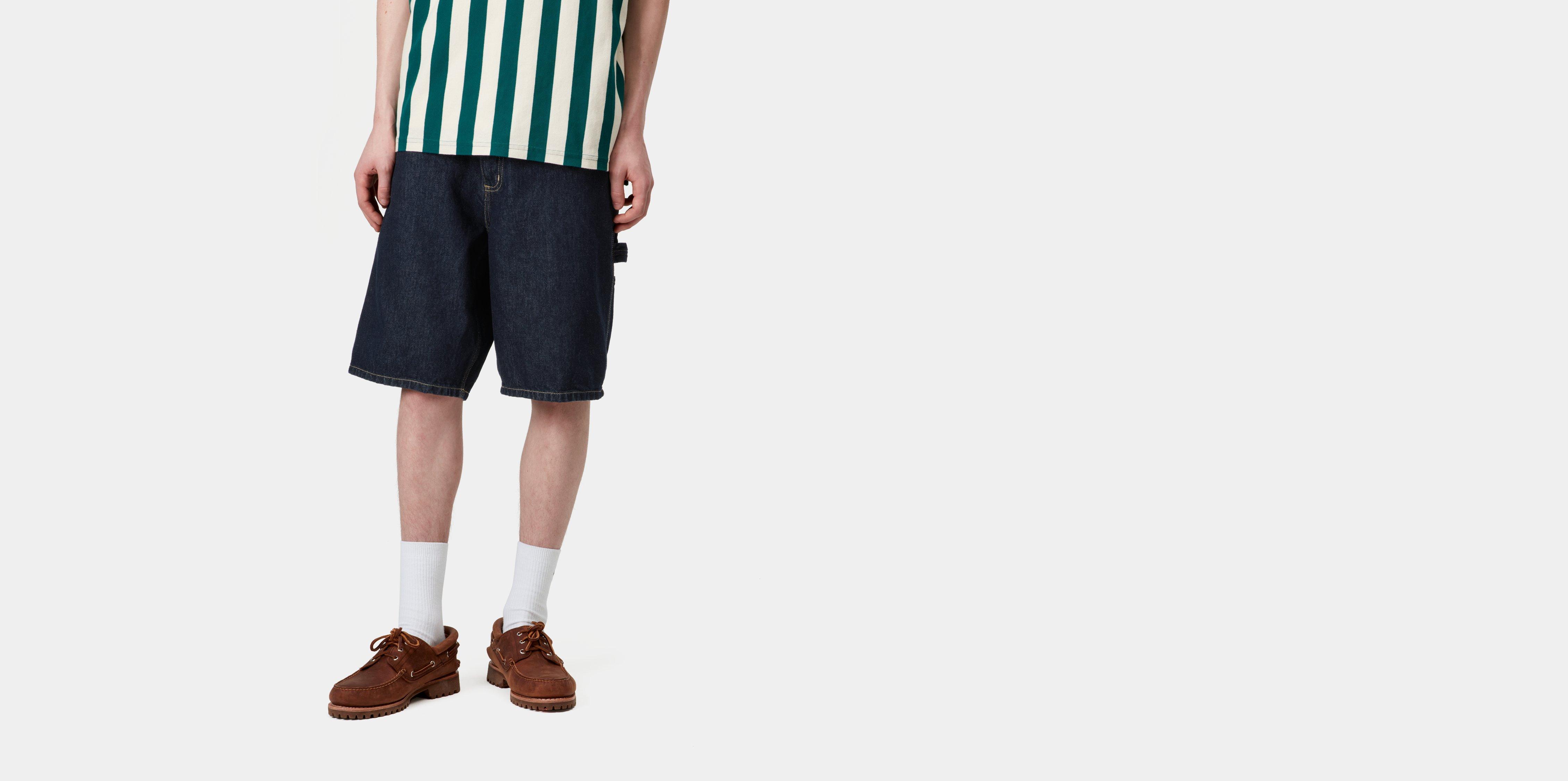 【CARHARTT WIP】SINGLE KNEE SHORT Carhartt WIP - W' Brandon Single Knee Rinsed Blue - Shorts