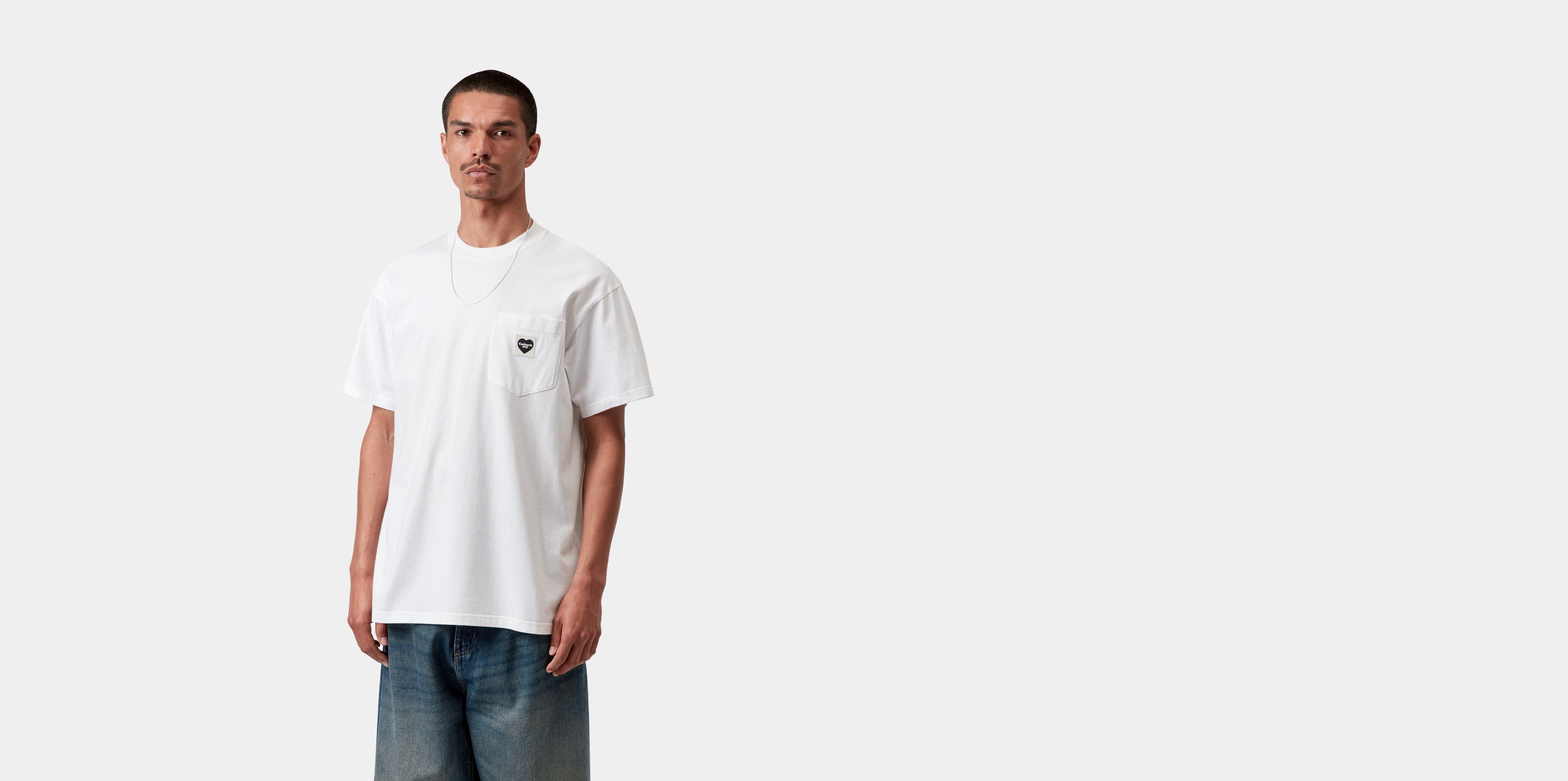 Carhartt WIP S/S Pocket Heart T-Shirt White / Black | M | Men