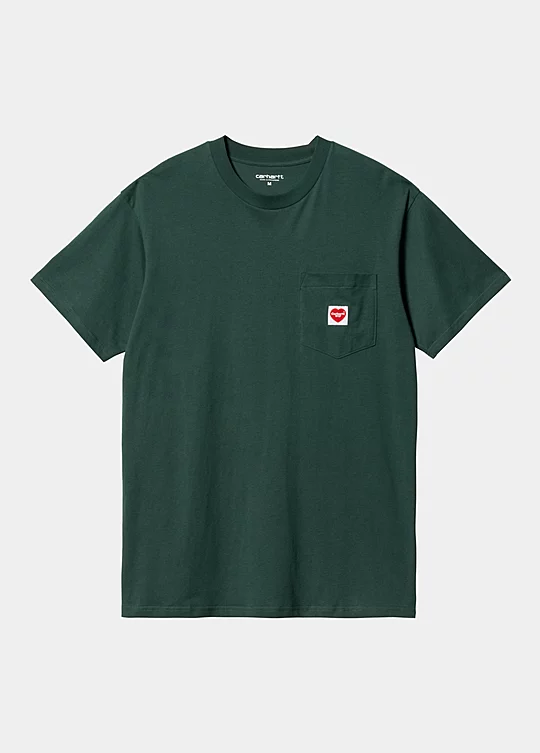 Carhartt WIP Short Sleeve Pocket Heart T-Shirt in Green