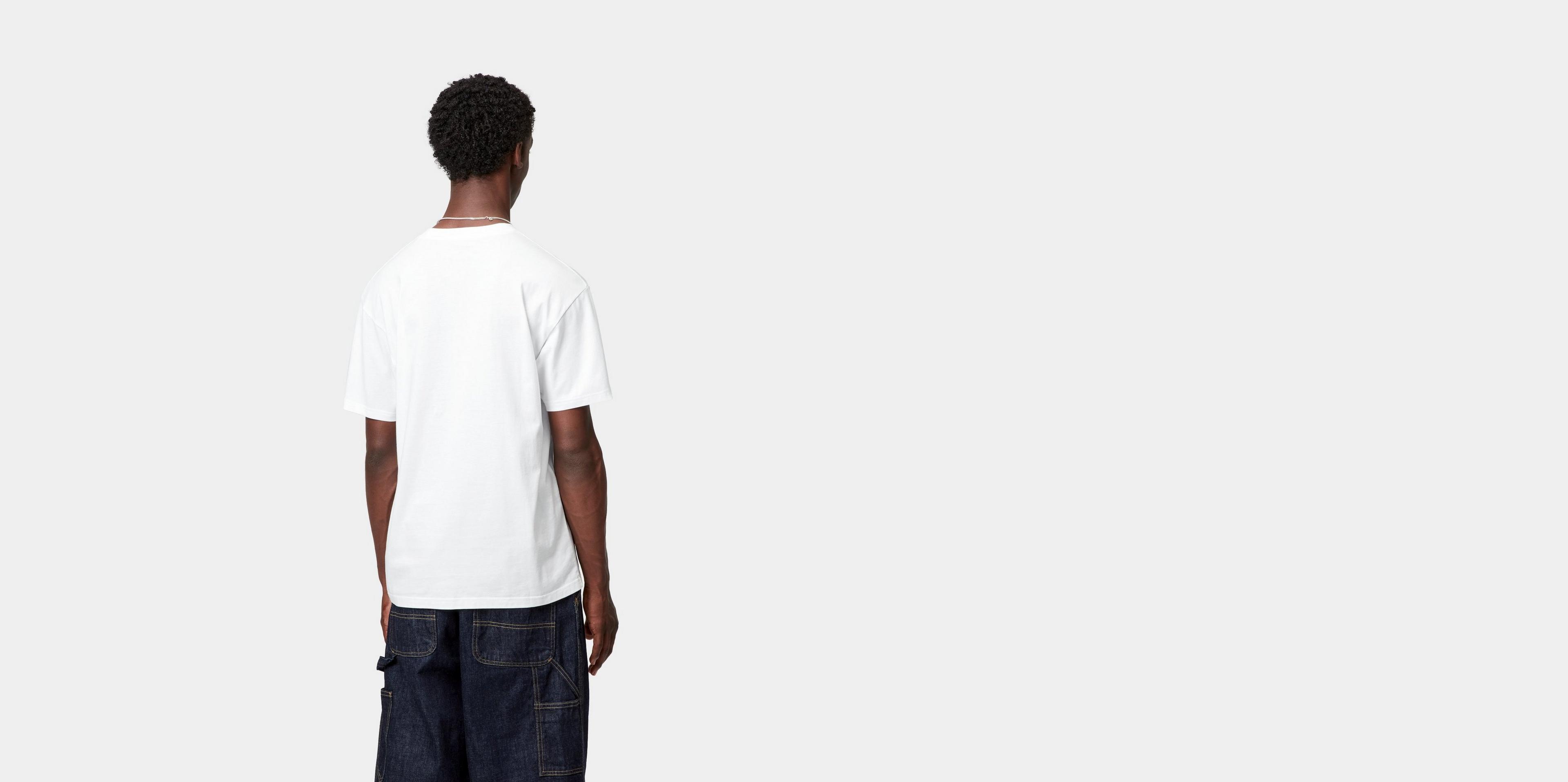 Carhartt WIP S/S Pocket Heart T-Shirt, White / Red