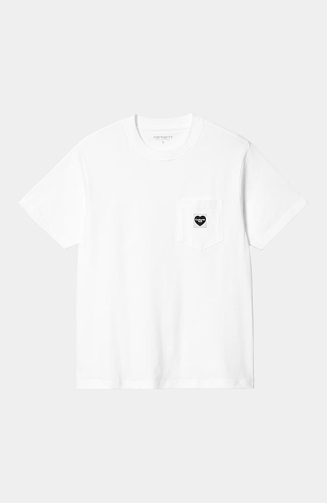 ★Carhartt★ C Logo Short Sleeve T-Shirt White I03476102XX Carhartt WIP W' S/S Pocket Heart T-Shirt, White / Black