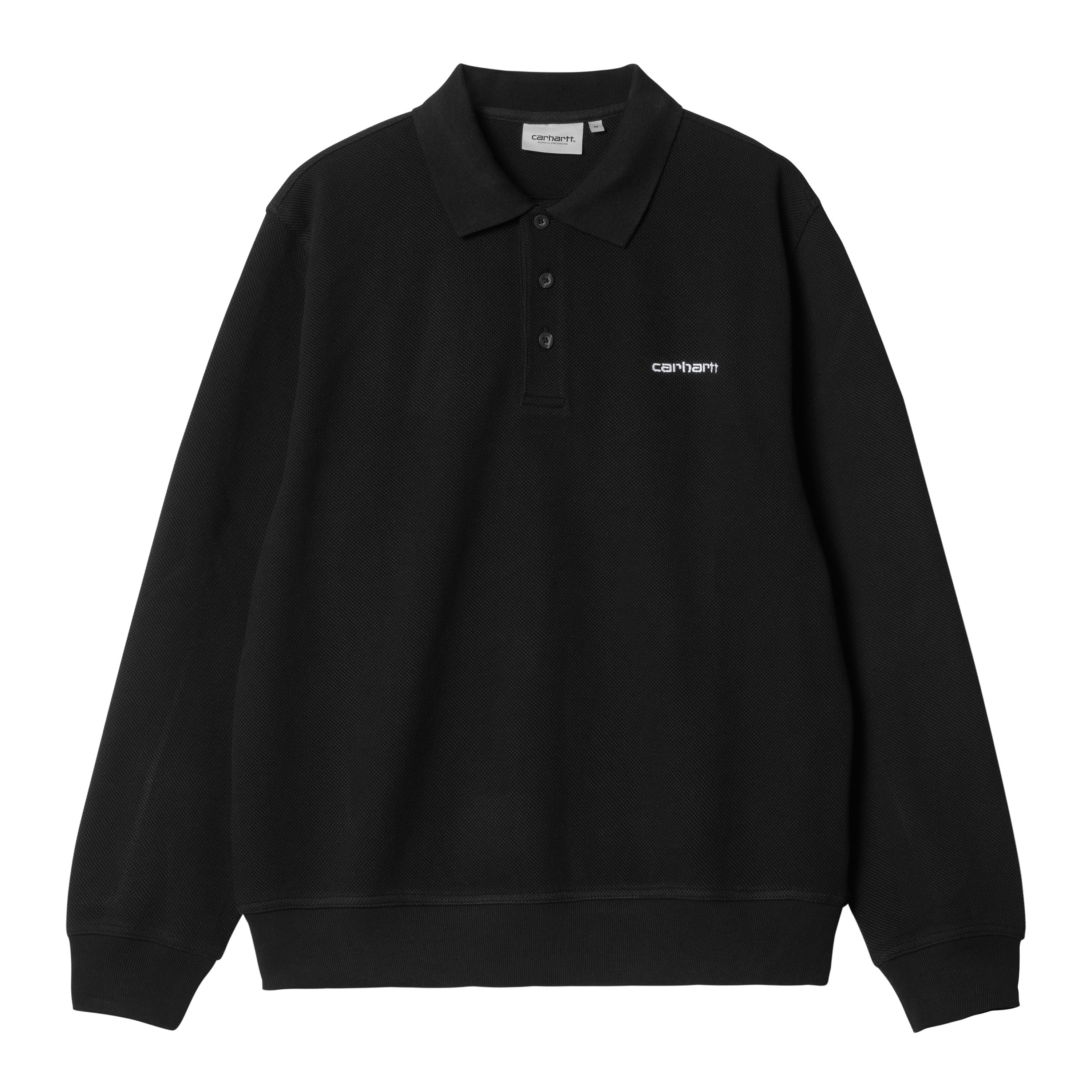 Carhartt WIP Long Sleeve Vance Rugby Shirt in Schwarz