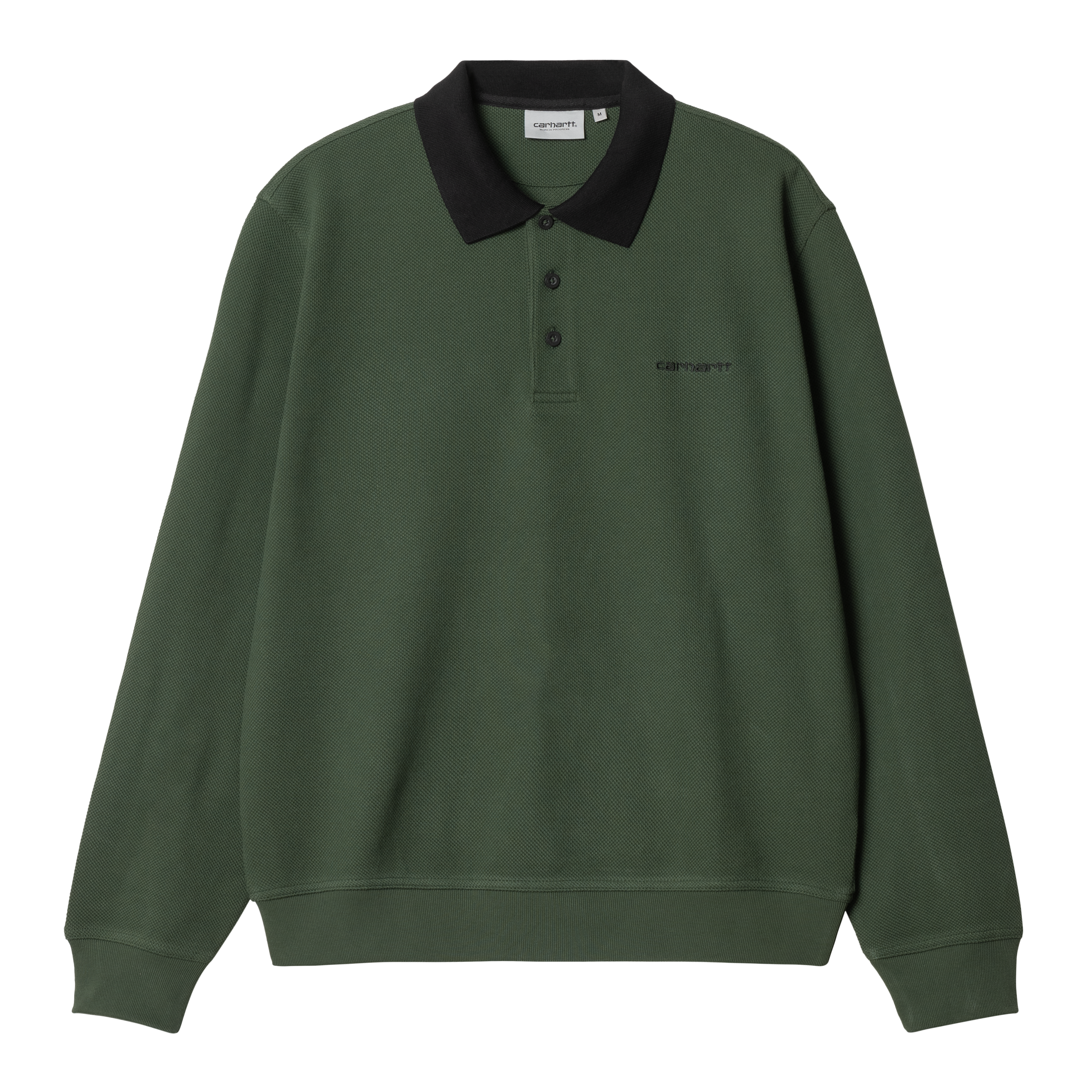 Carhartt WIP Long Sleeve Vance Rugby Shirt in Verde