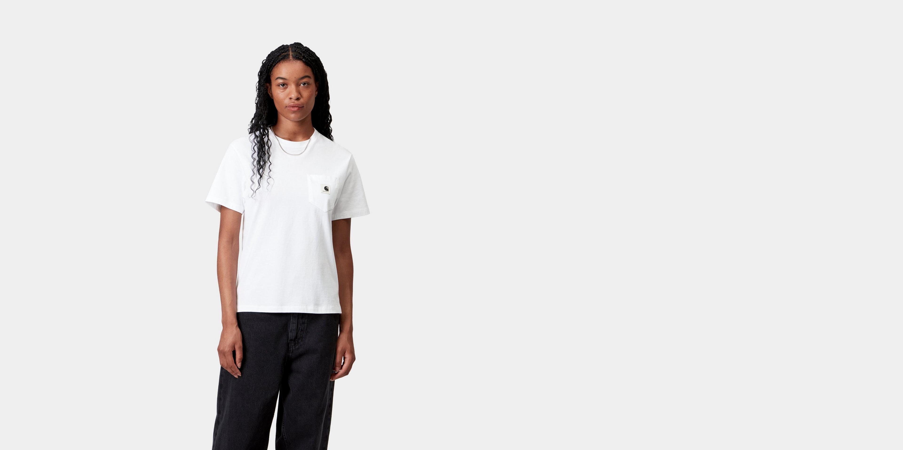 Tシャツ・カットソー Carhartt Wip White S S Pocket T-Shirt Carhartt WIP W' S/S Pocket T-Shirt, White | Official Online