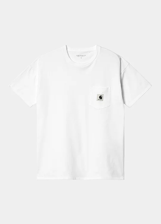 Carhartt WIP Women’s Short Sleeve Pocket T-Shirt en Blanco