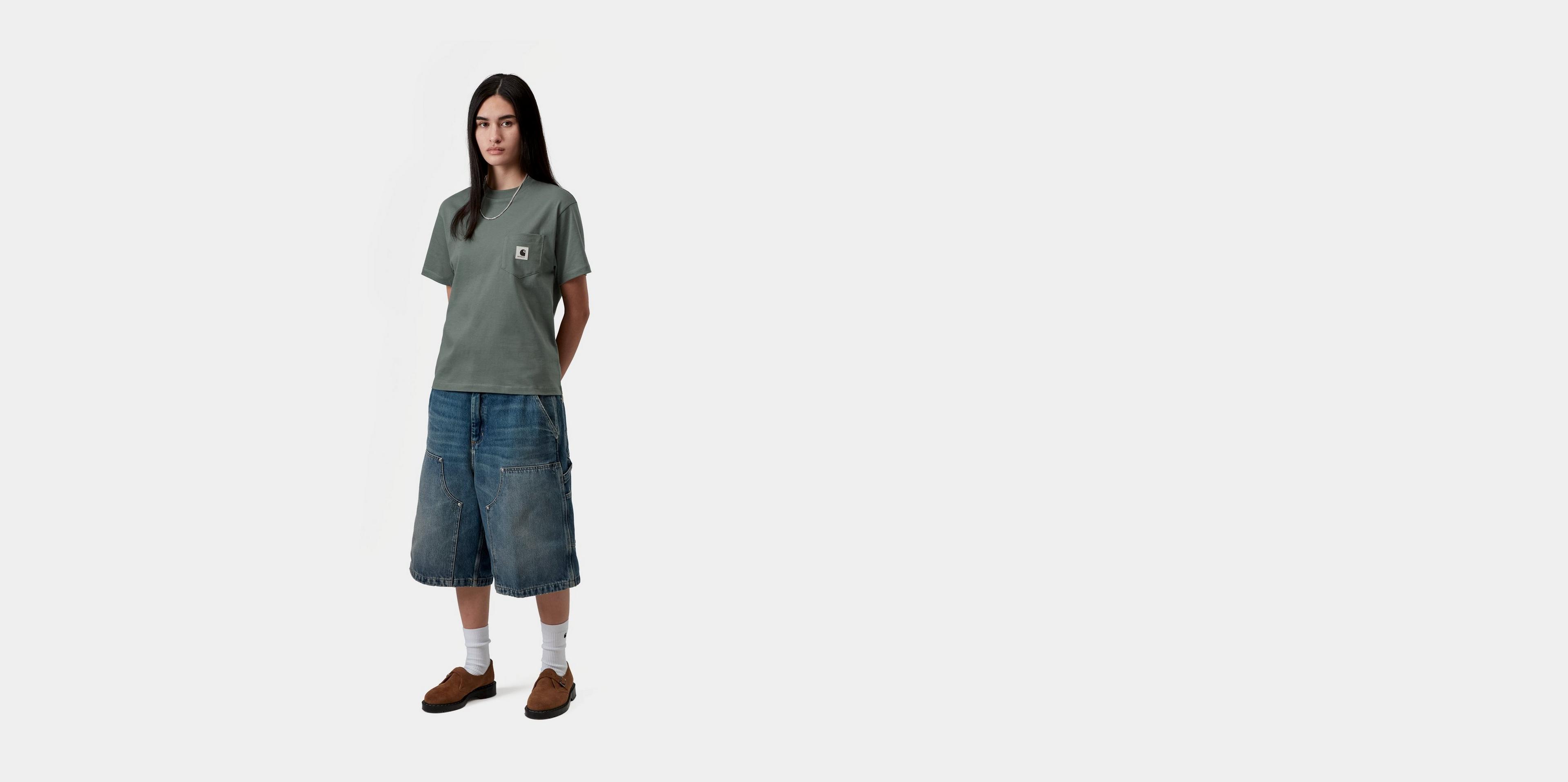 Carhartt WIP Women's S/S Pocket T-Shirt, Velvet Green | Officiële