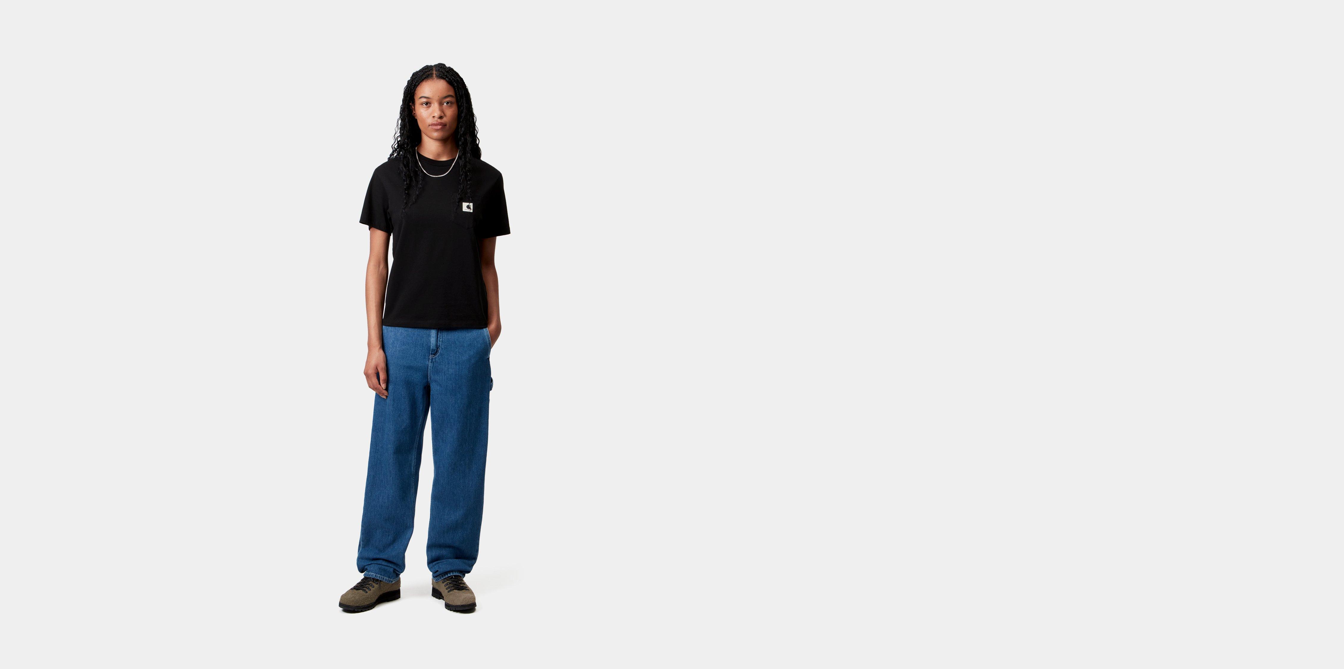 Carhartt WIP Women's S/S Pocket T-Shirt, Black | Official Online Store