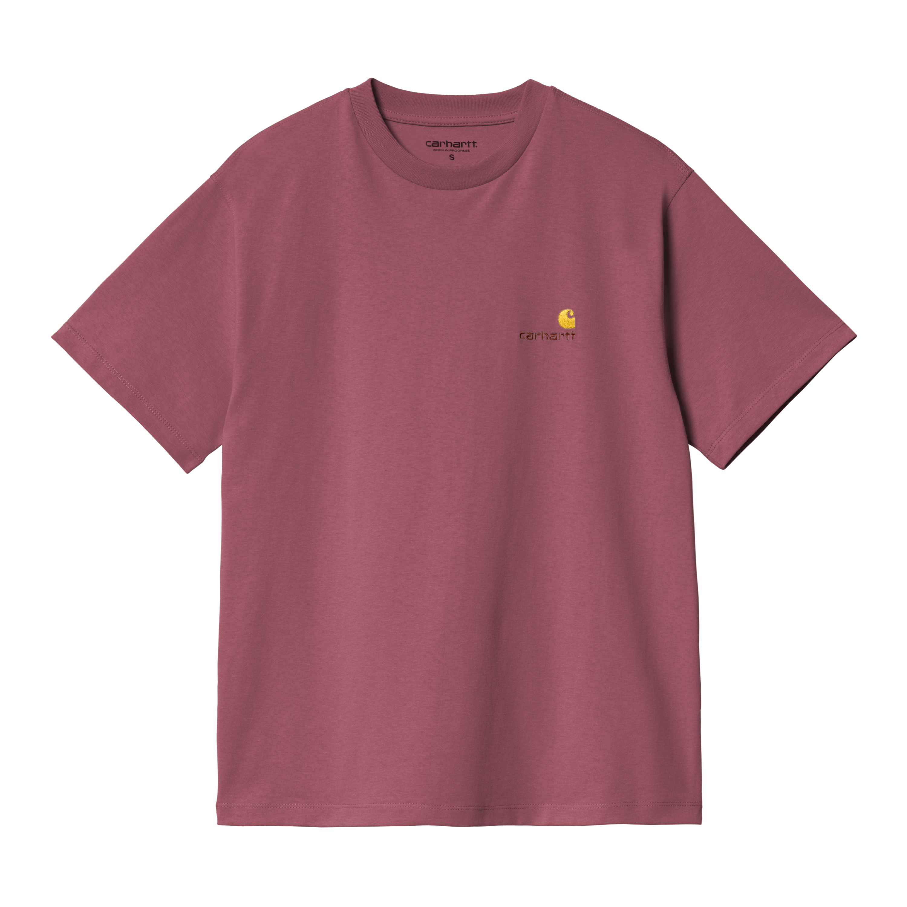 Carhartt WIP Women’s Short Sleeve American Script T-Shirt in Rosa