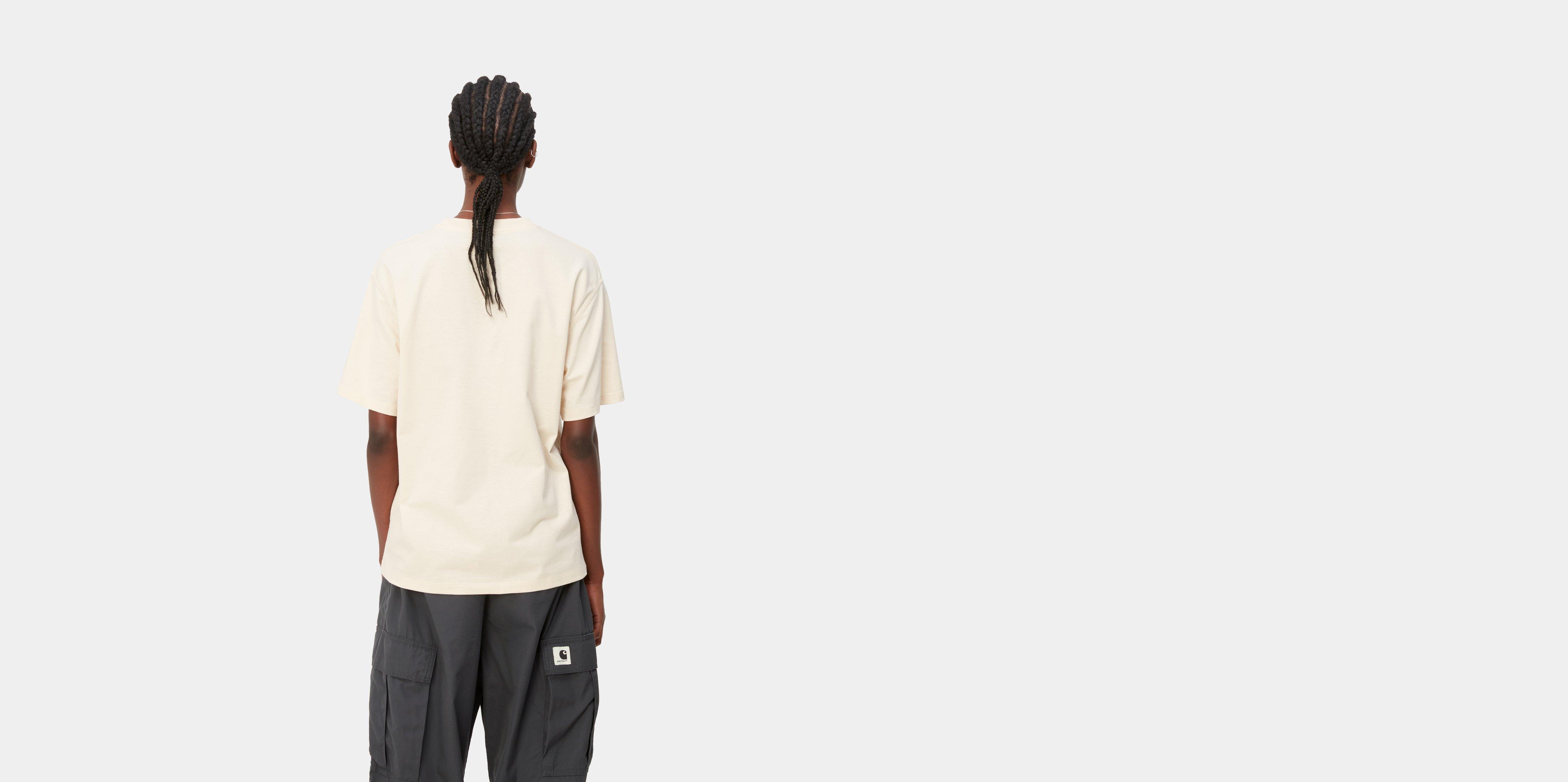 Carhartt WIP Women’s Short Sleeve American Script T-Shirt in Beige