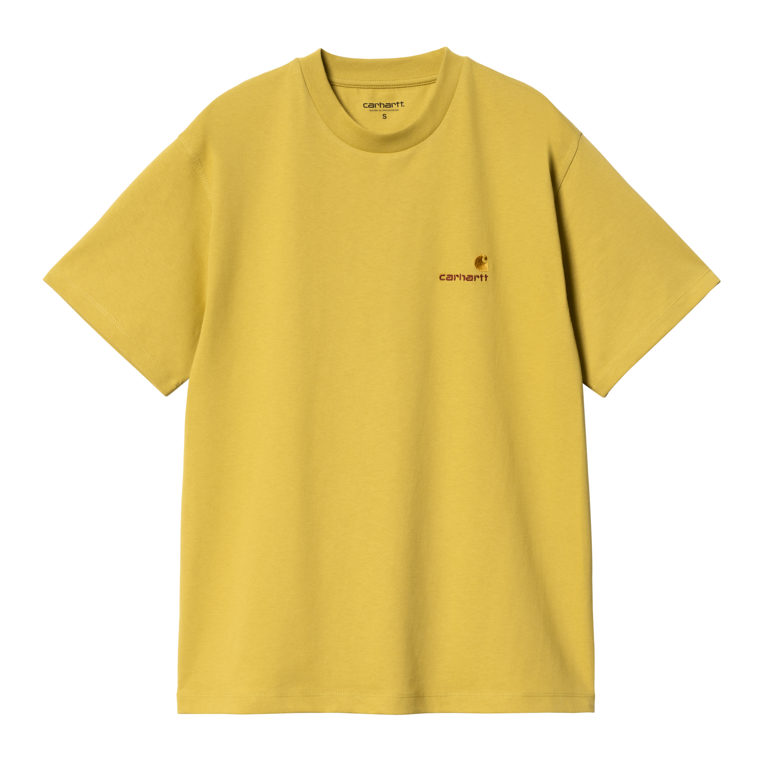 Carhartt WIP Women’s Short Sleeve American Script T-Shirt in Yellow