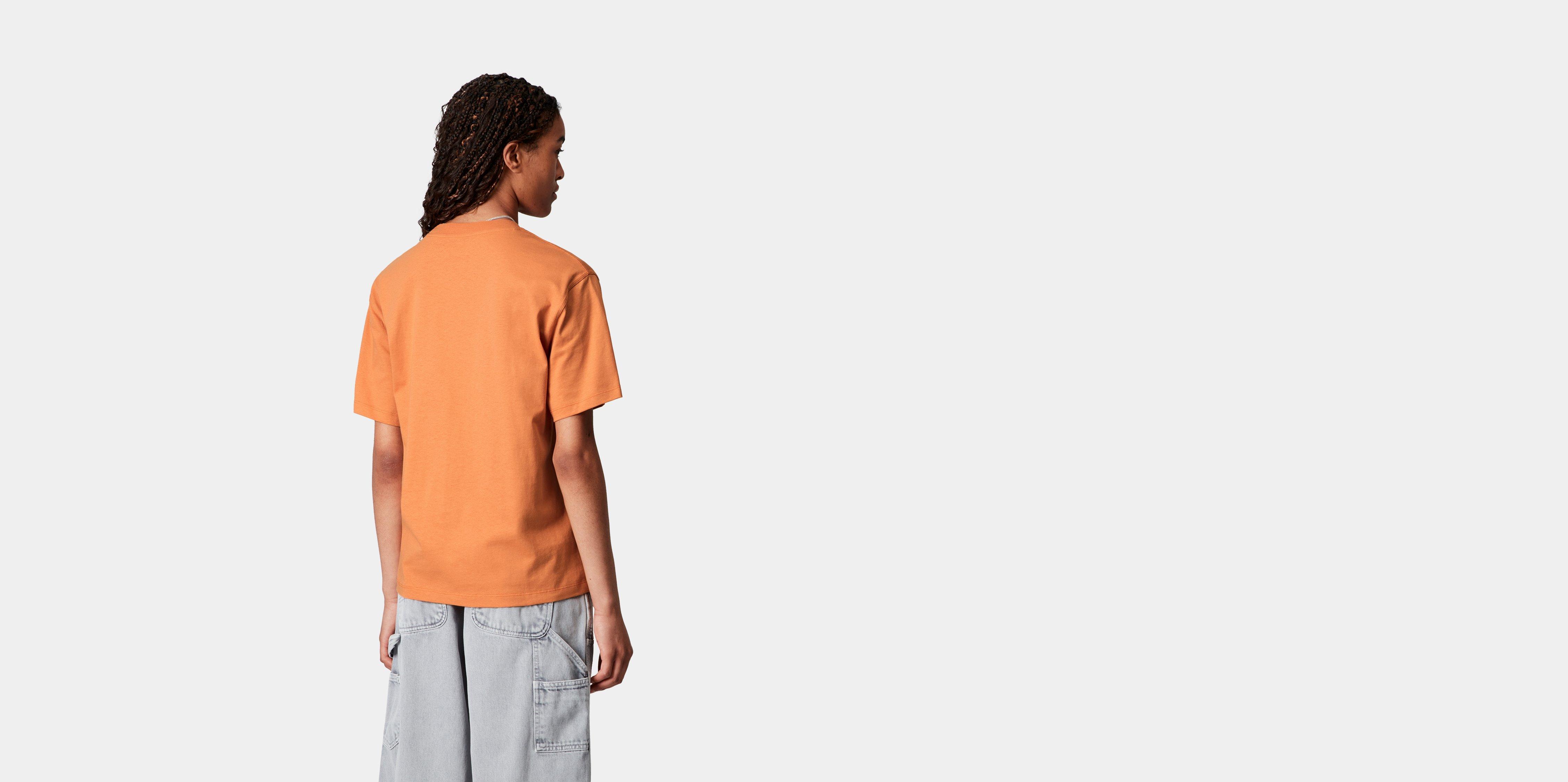 Carhartt WIP Women’s Short Sleeve American Script T-Shirt in Orange