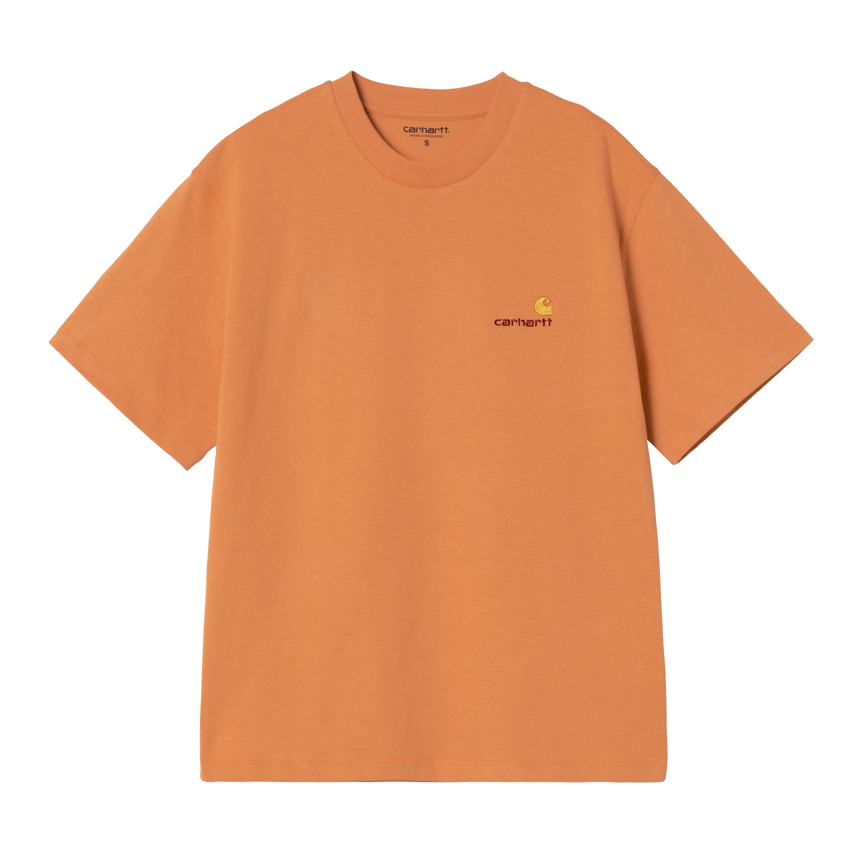 Carhartt WIP Women’s Short Sleeve American Script T-Shirt in Orange