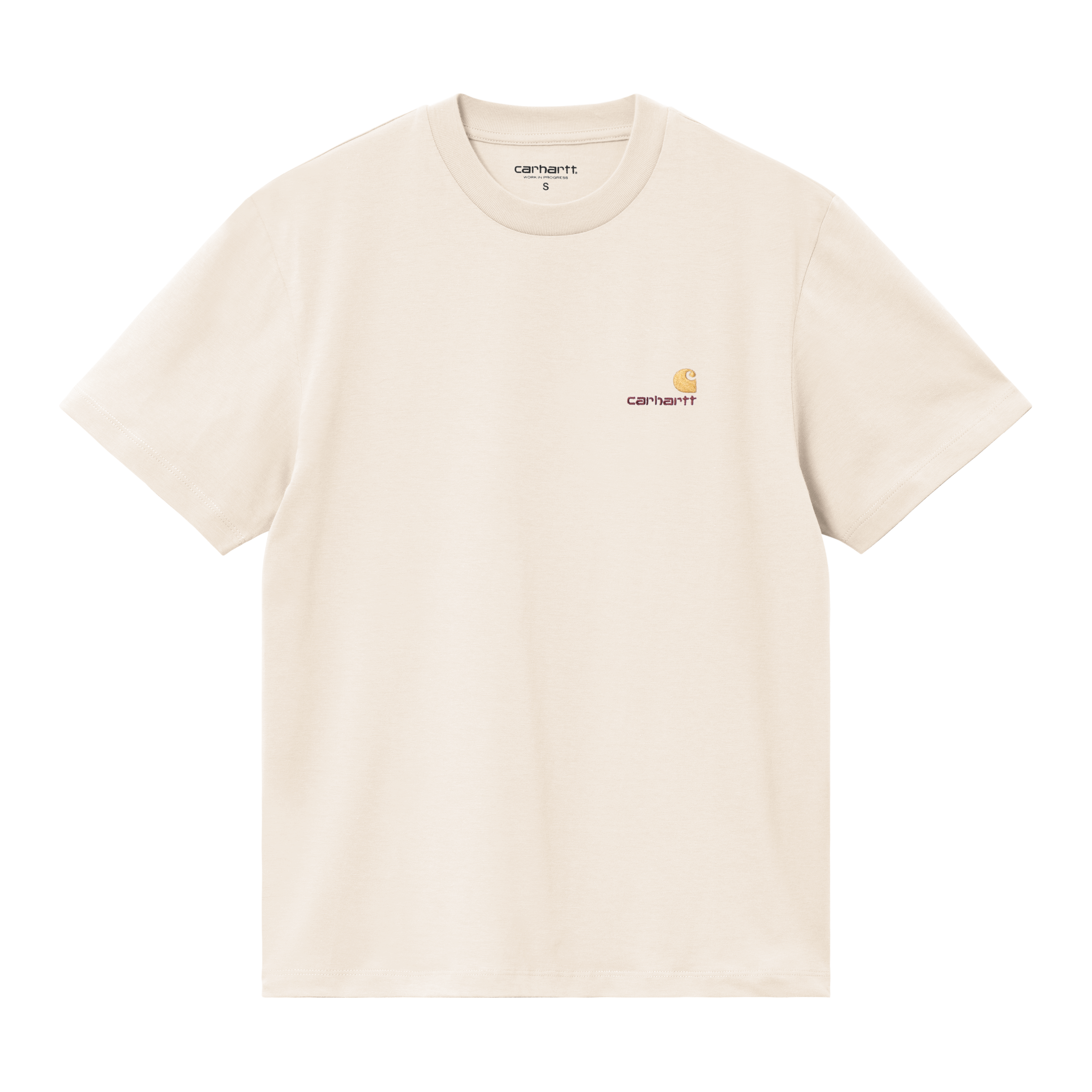 Carhartt WIP Women’s Short Sleeve American Script T-Shirt en Beige