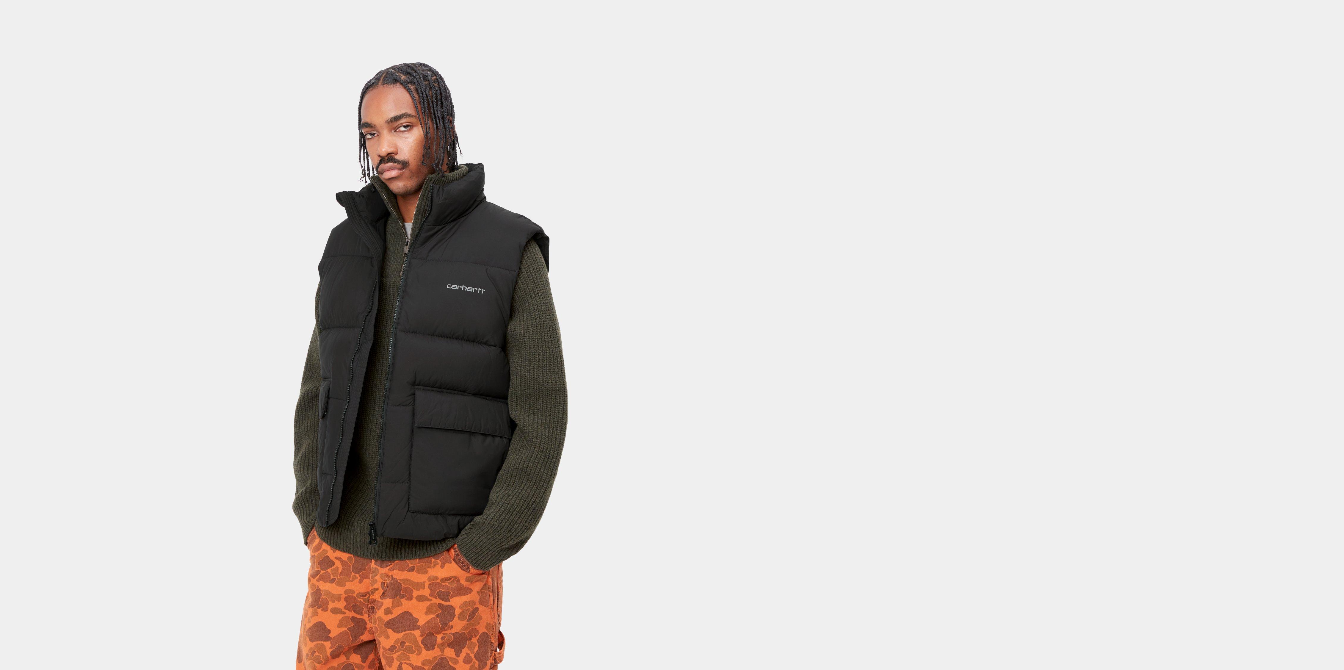 Carhartt wip スプリングフィールドベスト Carhartt WIP Springfield Vest, Black / Misty Grey | Official