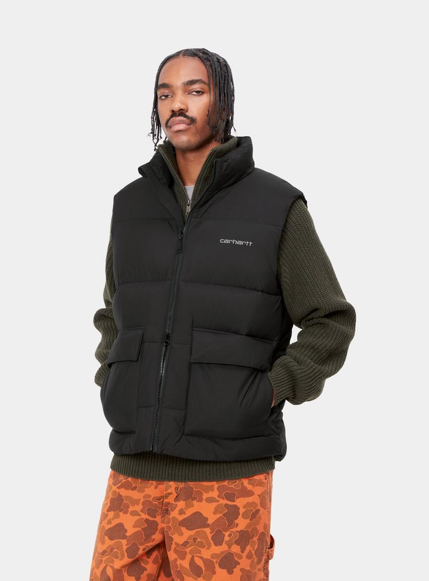 Carhartt WIP Springfield Vest, Black / Misty Grey | Official Carhartt WIP Springfield Vest, Black / Misty Grey | Official