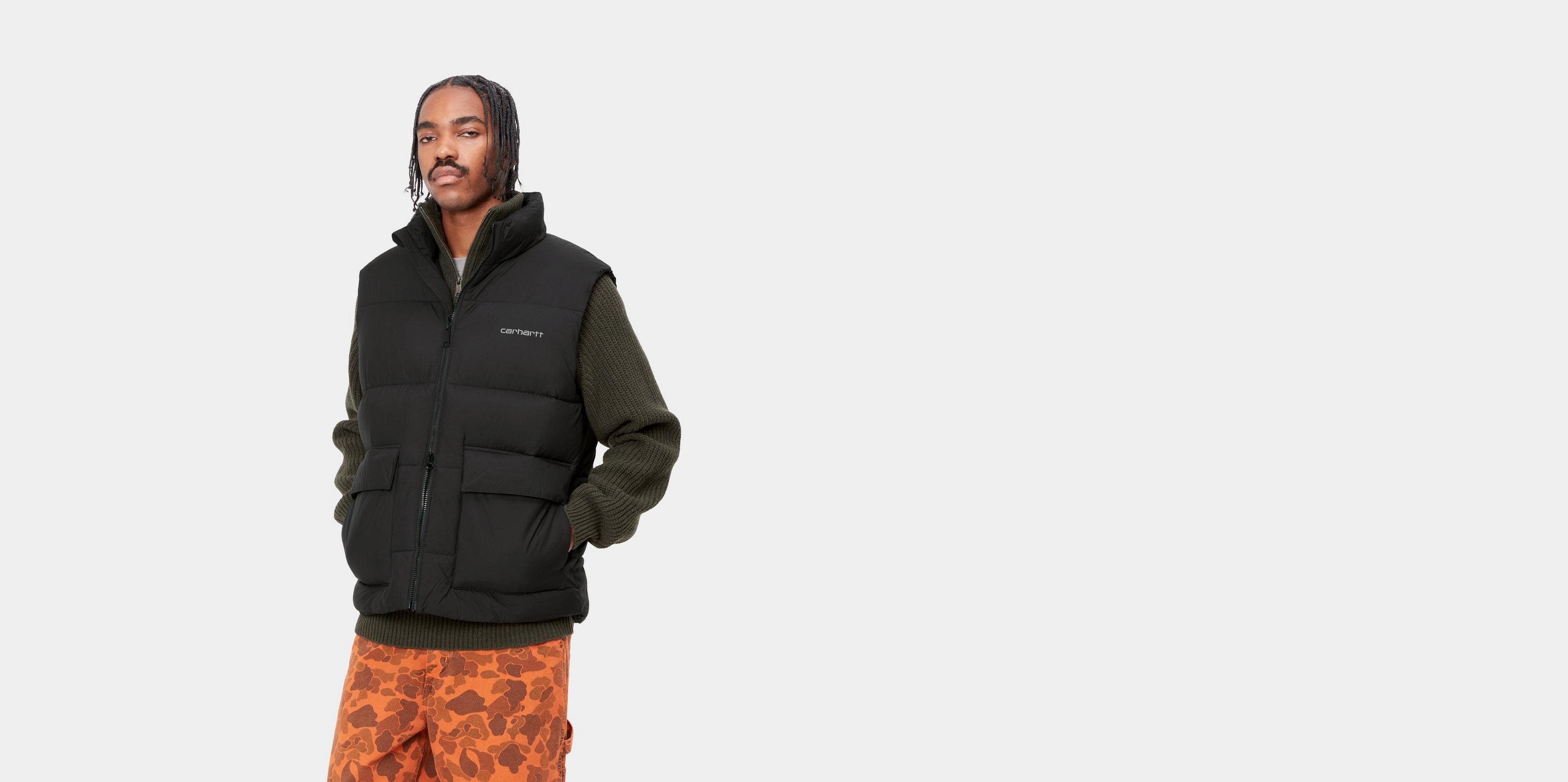 ス*フ様 CARHARTT WIP SPRINGFIELD VEST Paisl Carhartt WIP Springfield Vest, Black / Misty Grey | Official