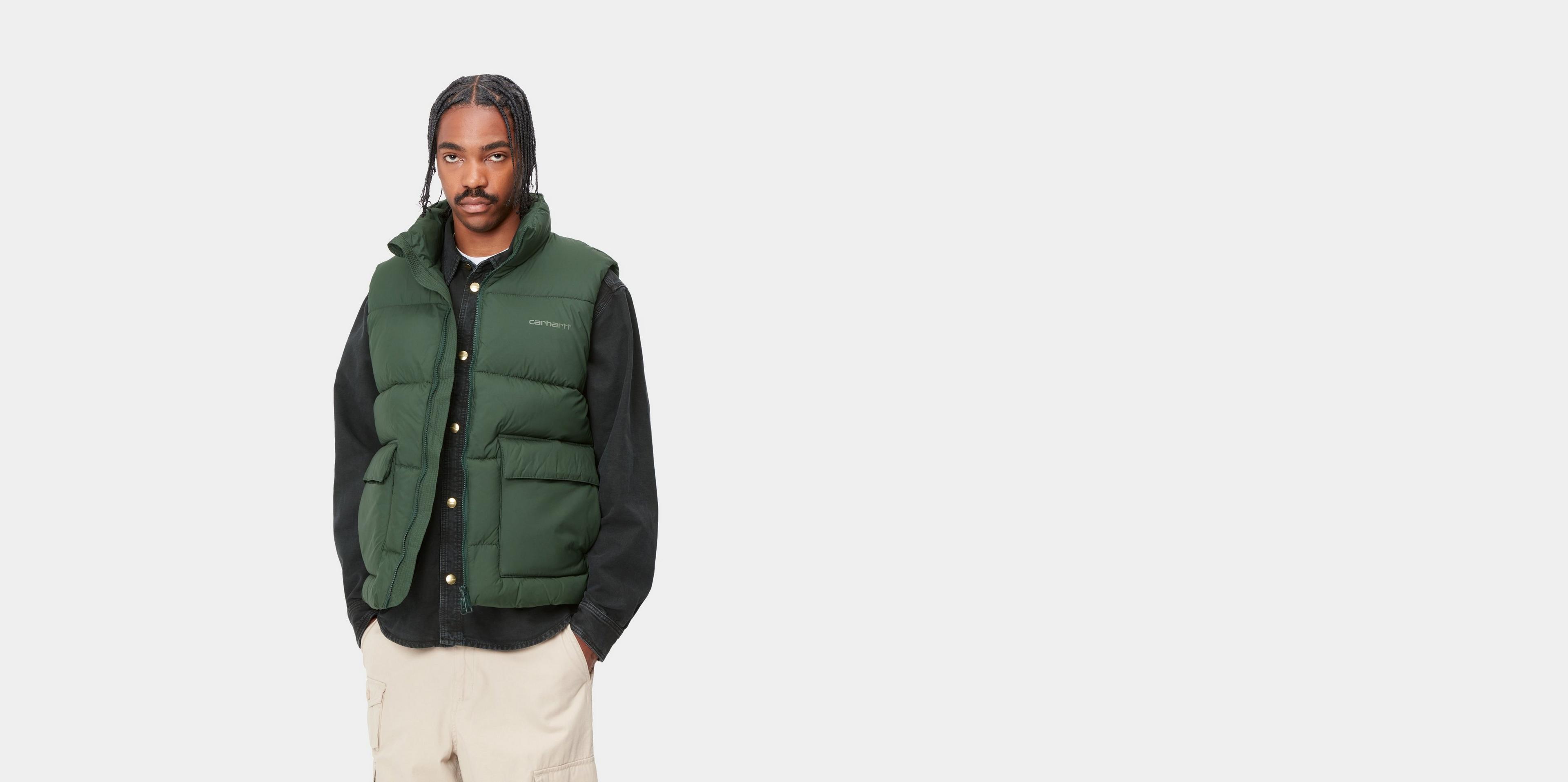 [CARHARTTWIP] SPRINGFIELD VEST ★大人気★ Carhartt WIP Springfield Vest, Black / Misty Grey | Official