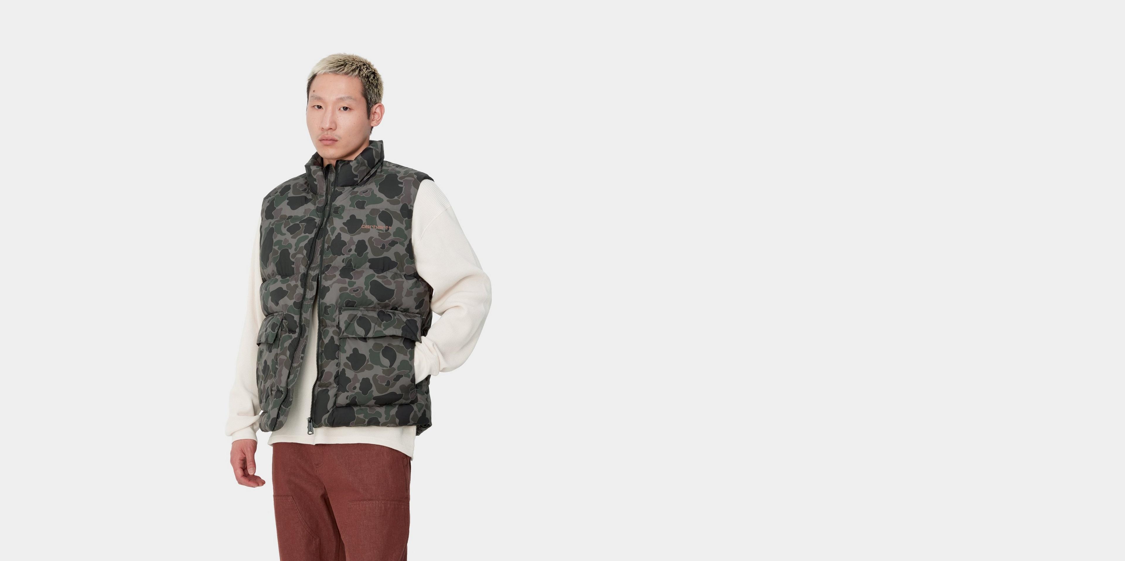 Carhartt WIP Springfield Vest, Camo Duck, Grey / Hamilton
