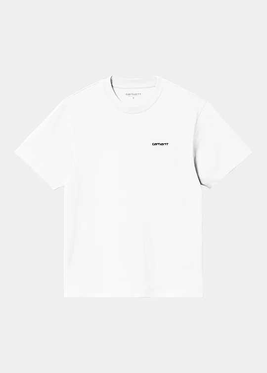 Carhartt WIP Women’s Short Sleeve Script Embroidery T-Shirt in White