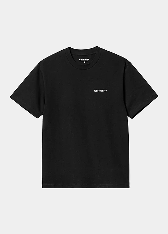 Carhartt WIP Women’s Short Sleeve Script Embroidery T-Shirt in Black