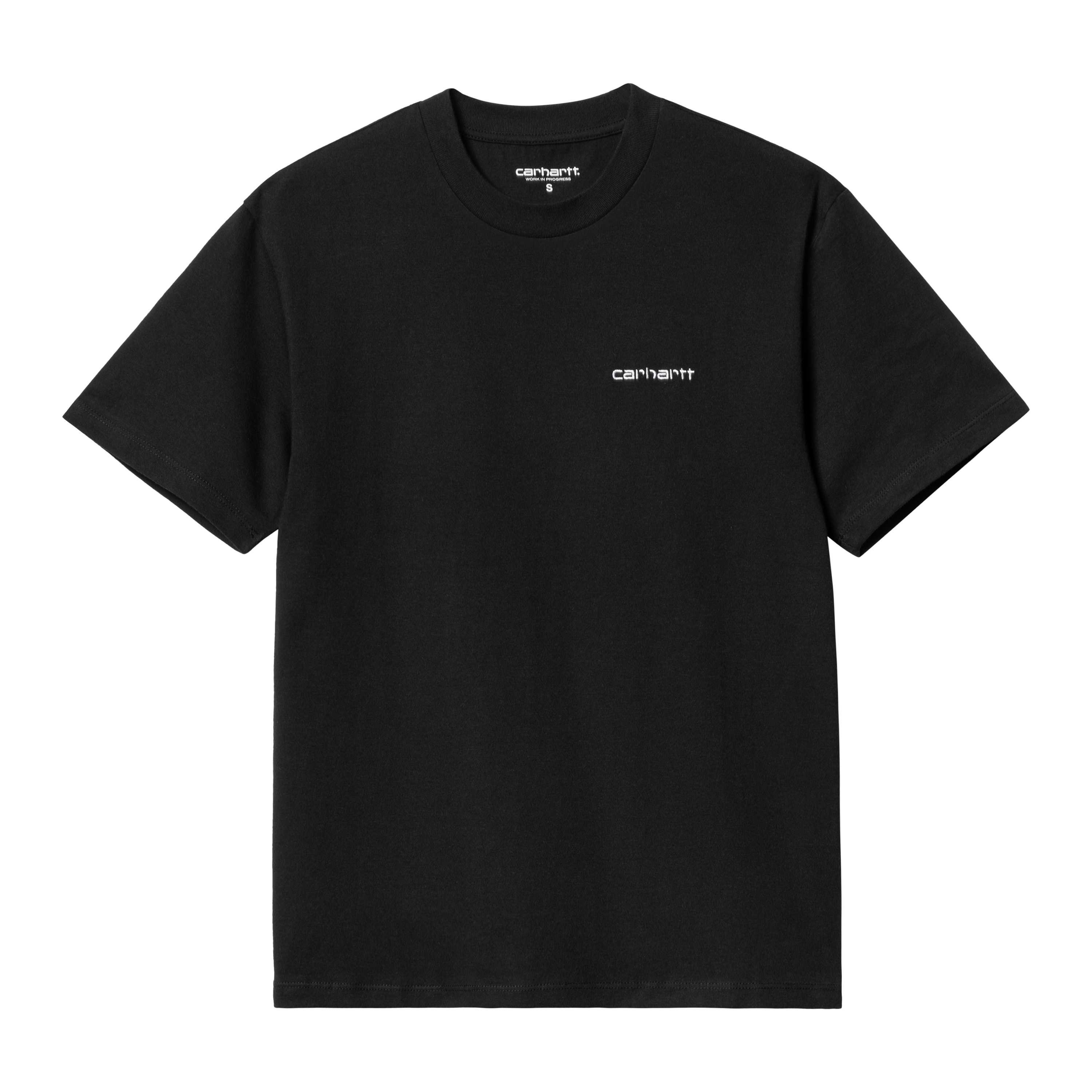 Carhartt WIP Women’s Short Sleeve Script Embroidery T-Shirt in Black