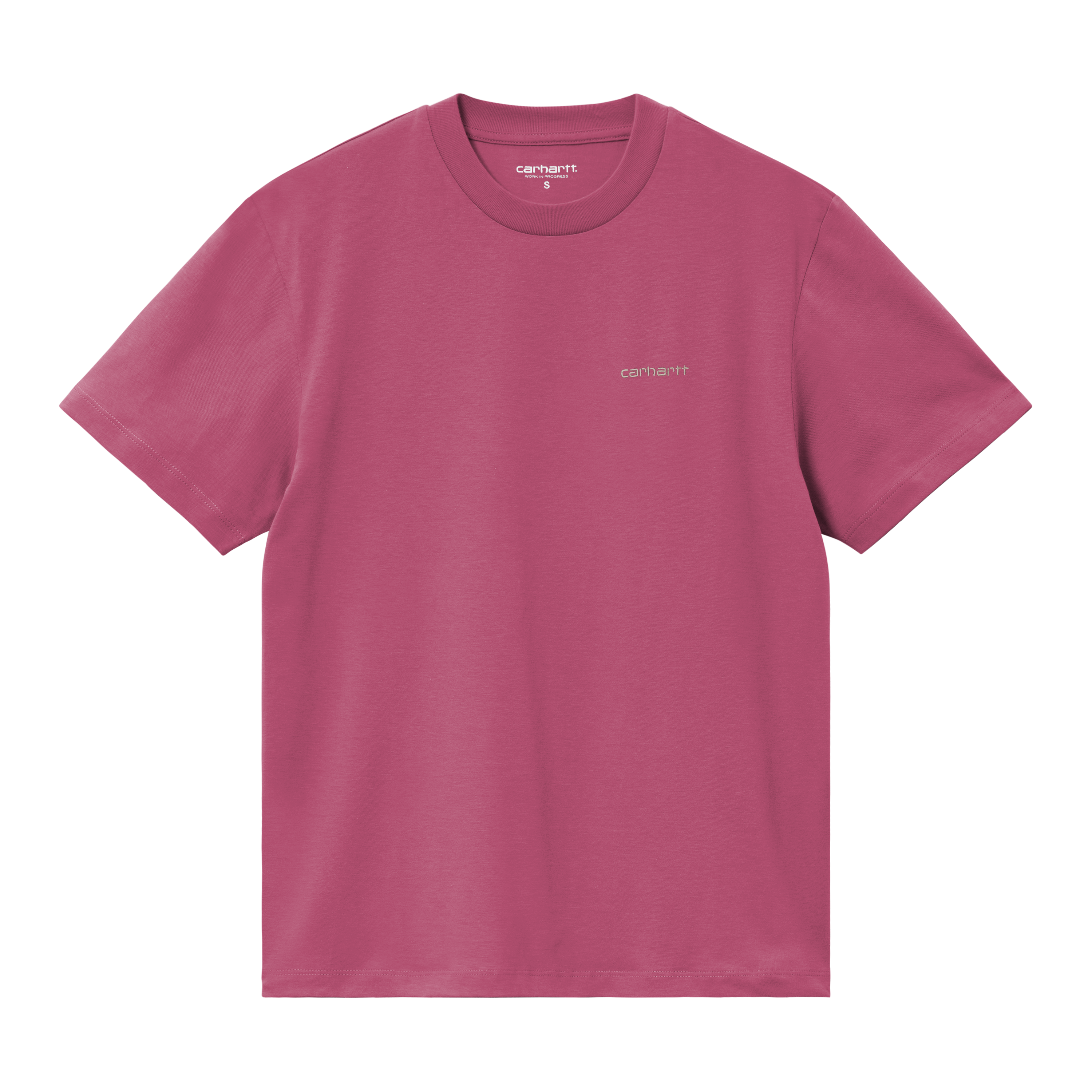 Carhartt WIP Women’s Short Sleeve Script Embroidery T-Shirt en Rosa