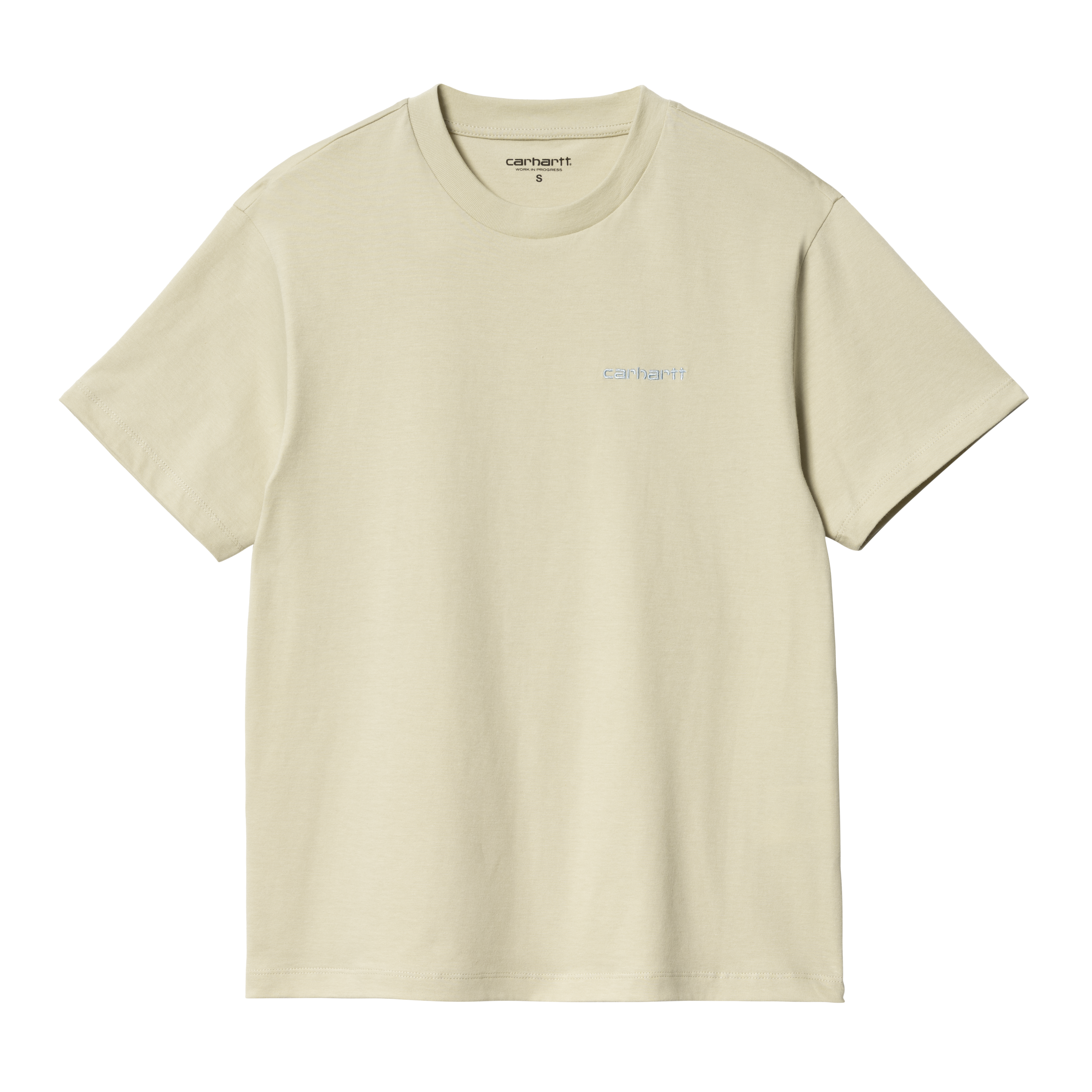 Carhartt WIP Women’s Short Sleeve Script Embroidery T-Shirt in Beige