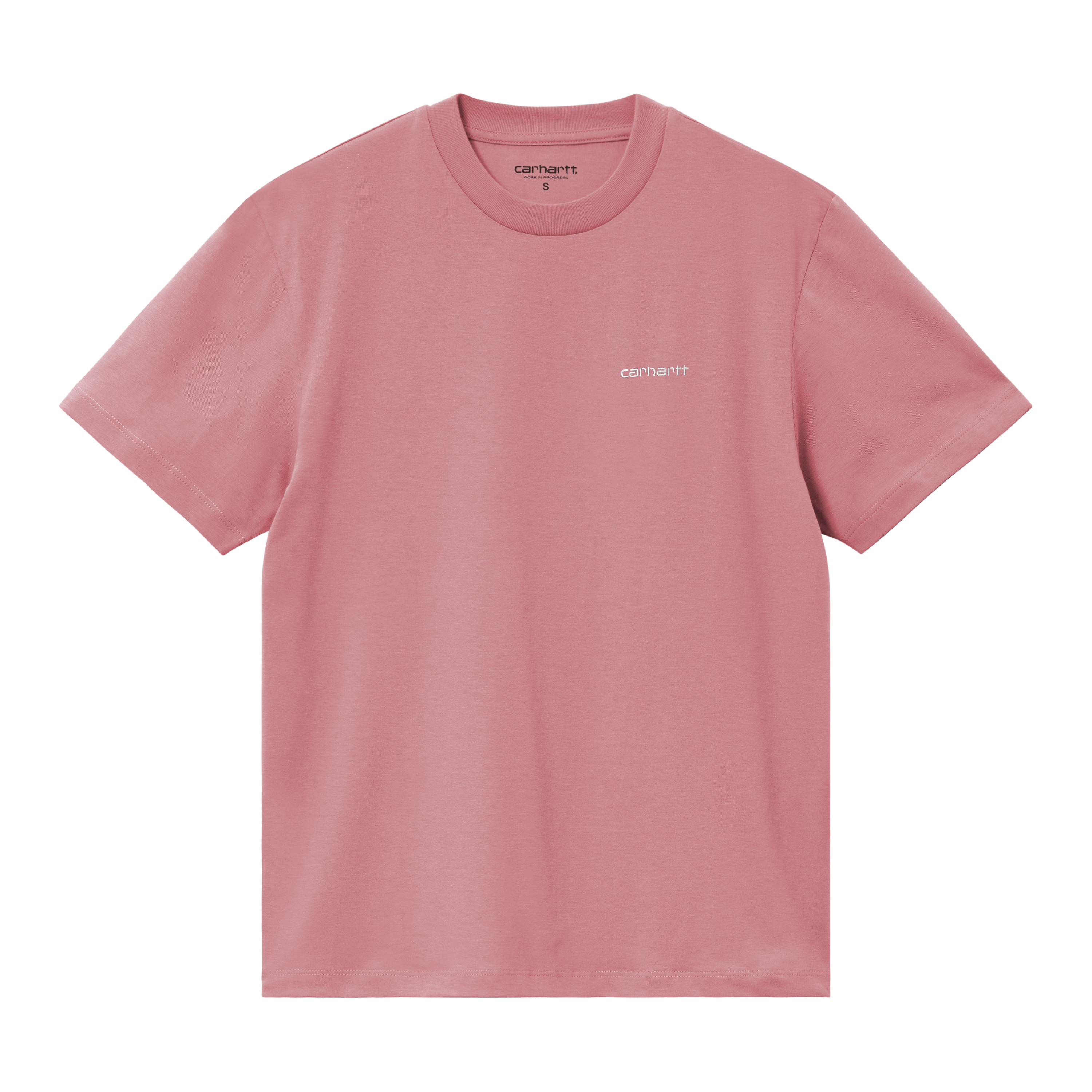 Carhartt WIP Women’s Short Sleeve Script Embroidery T-Shirt in Rosa