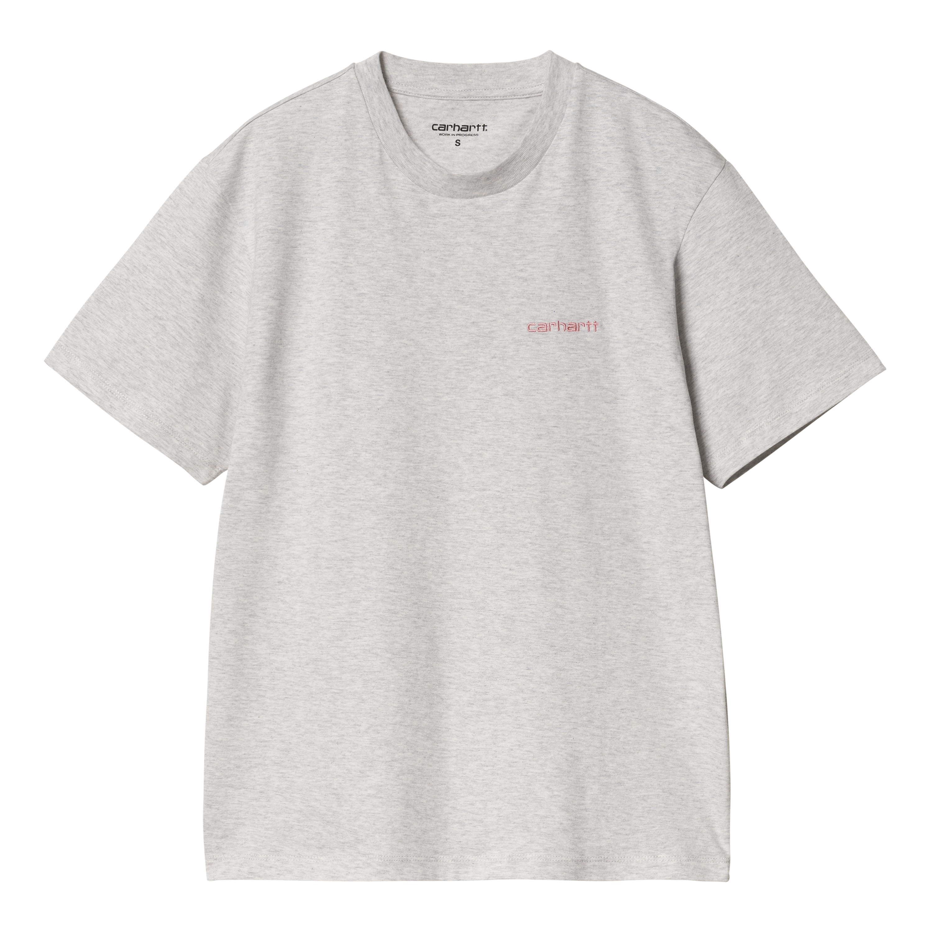 Carhartt WIP Women’s Short Sleeve Script Embroidery T-Shirt in Grey