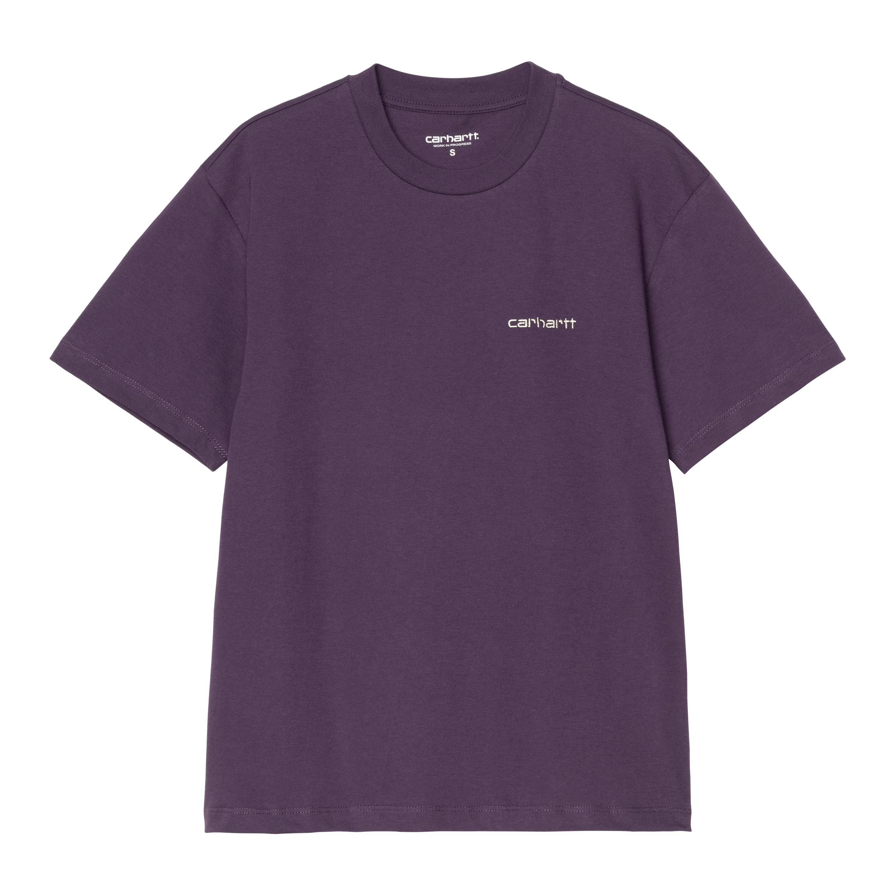 Carhartt WIP Women’s Short Sleeve Script Embroidery T-Shirt in Lila