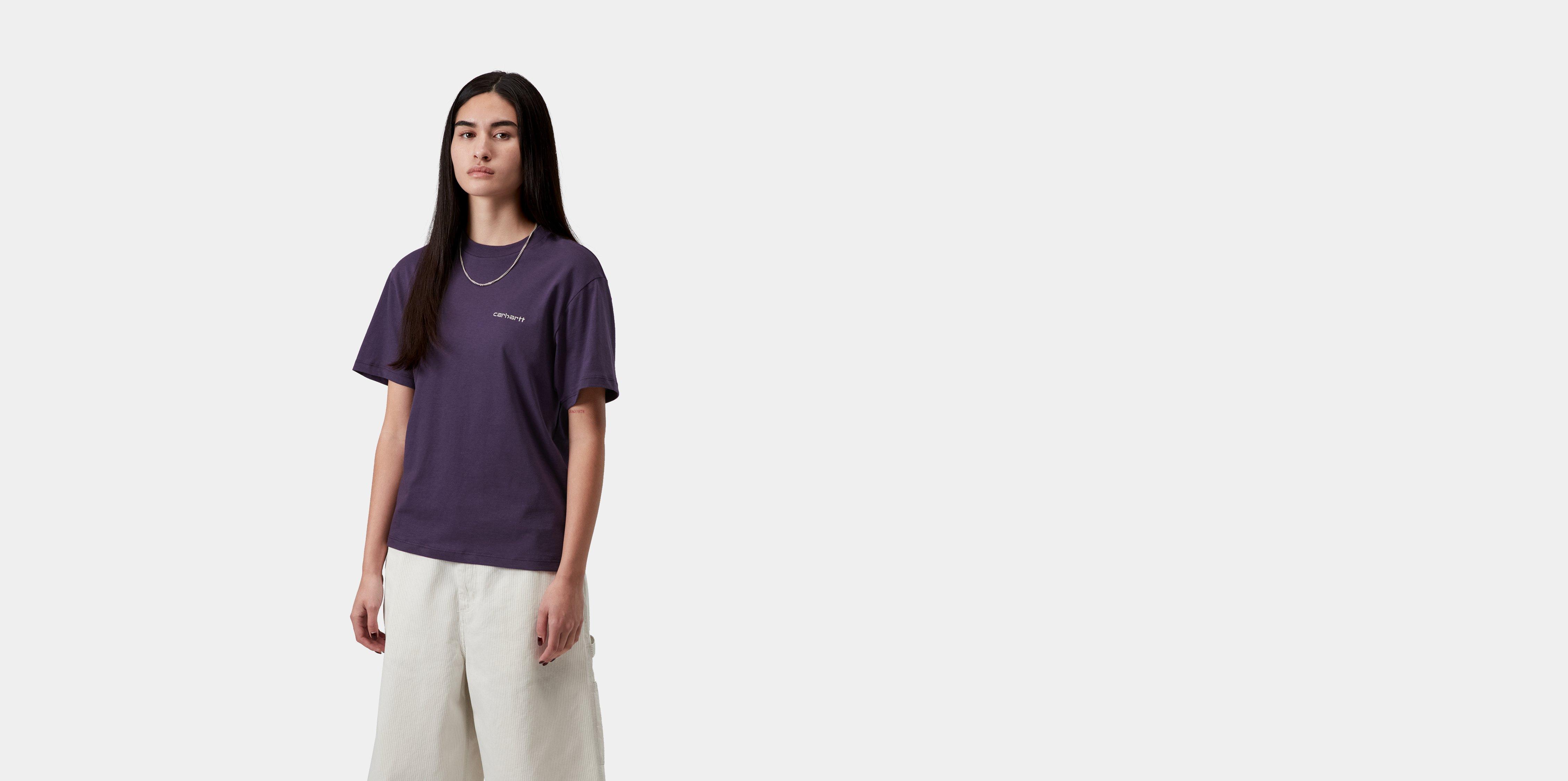 Carhartt WIP W' S/S Script Embroidery T-Shirt Lokers / Puddle | purple | XS | Women