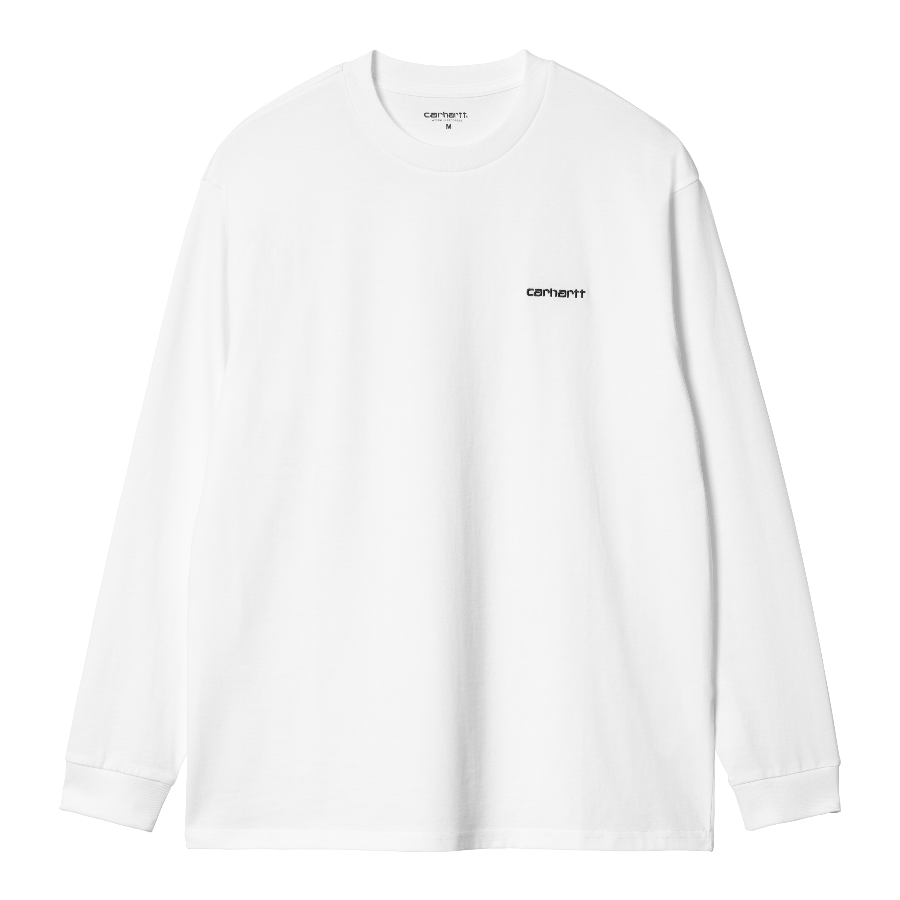 Carhartt WIP Long Sleeve Script Embroidery T-Shirt in Weiß