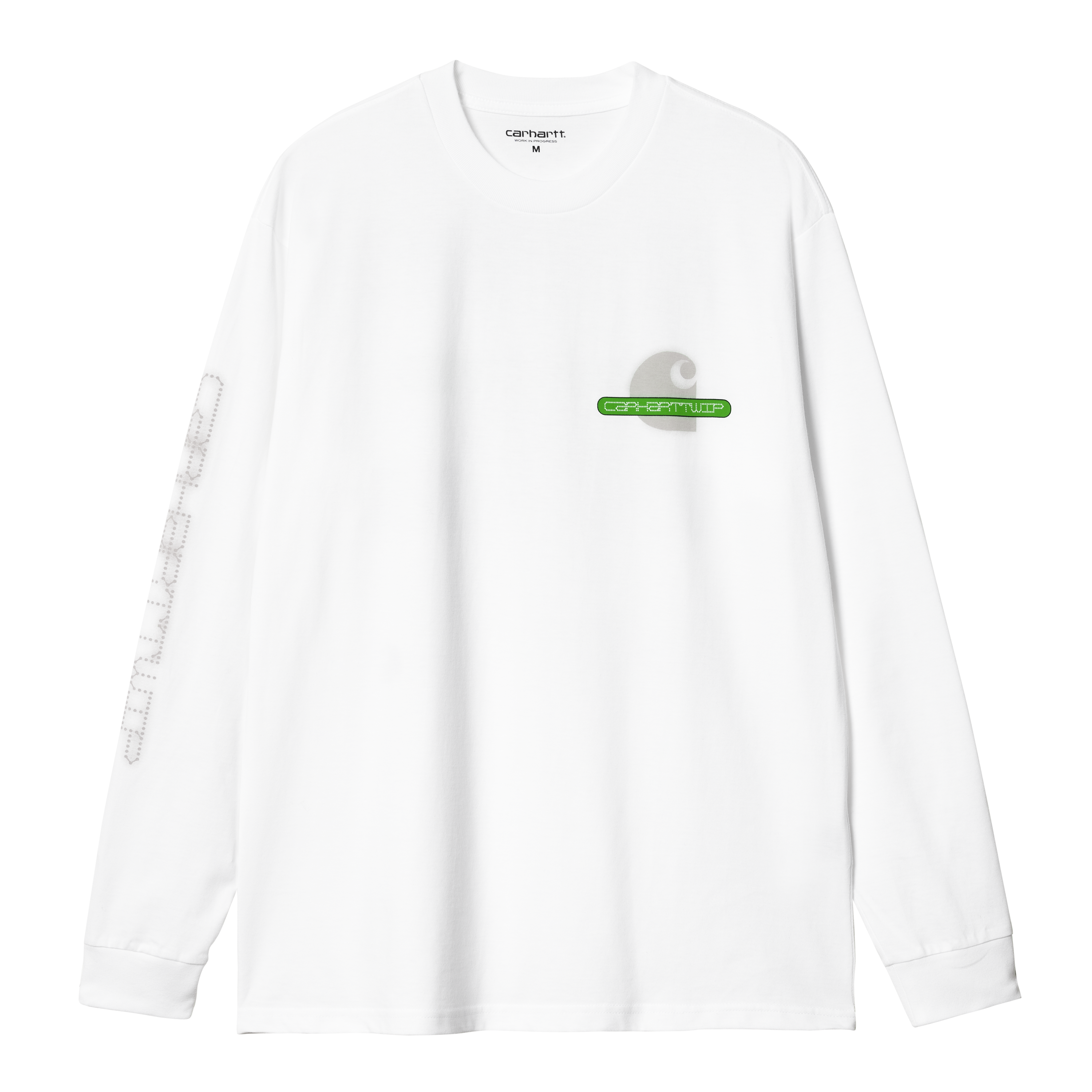 Carhartt WIP Long Sleeve Electronics T-Shirt in Bianco