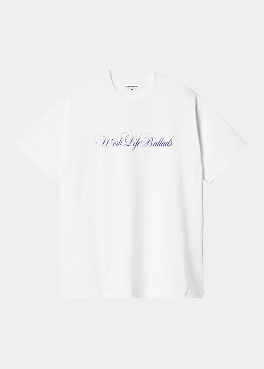 Carhartt WIP Short Sleeve Work Life Ballads T-Shirt in Bianco