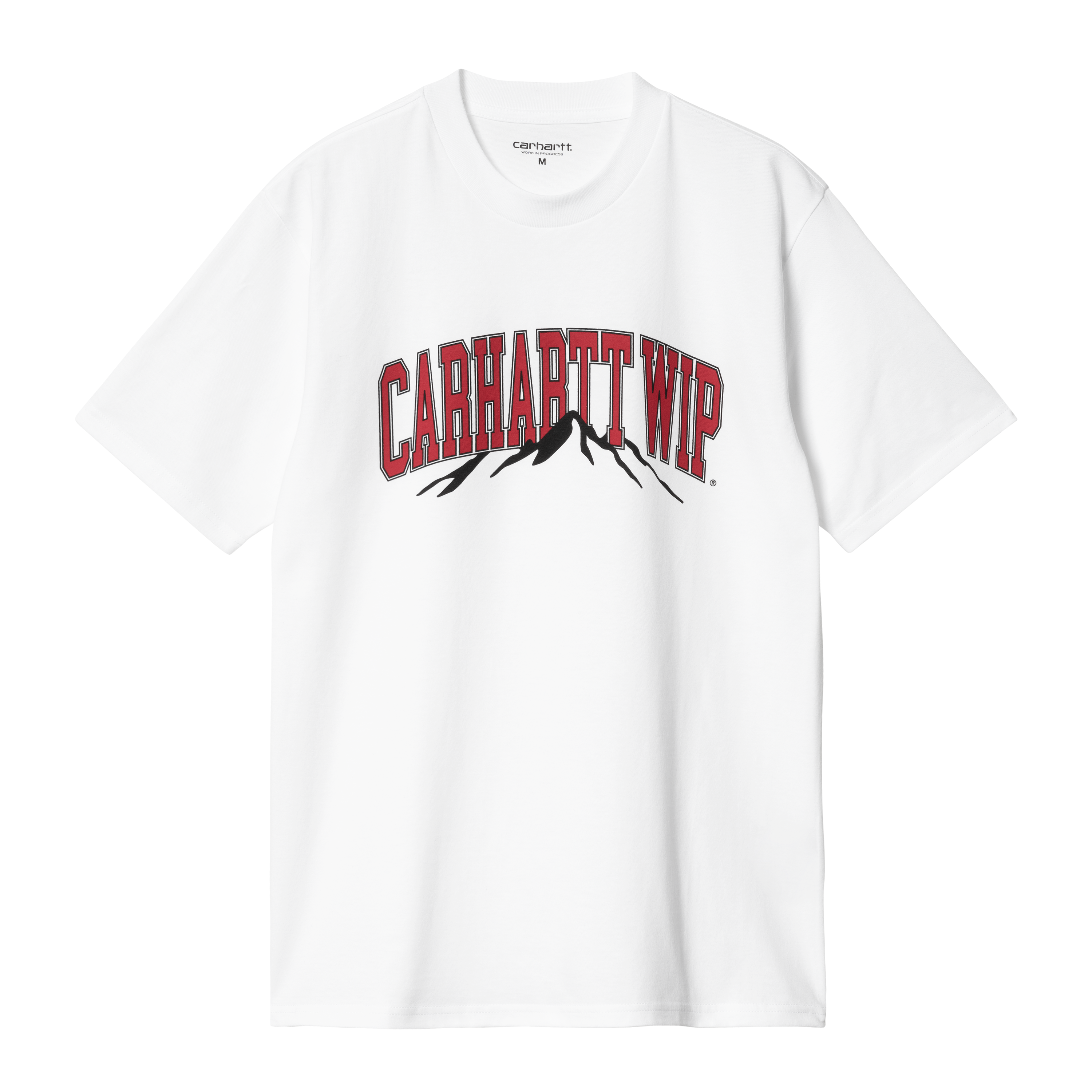 Carhartt WIP Short Sleeve Mountain College T-S in Bianco