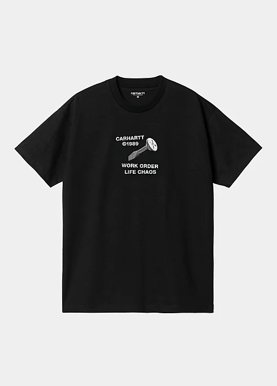 Carhartt WIP Short Sleeve Strange Screw T-Shirt in Black