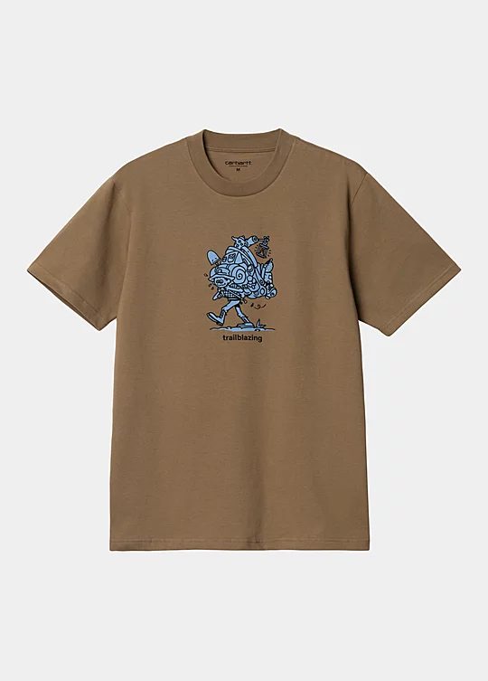 Carhartt WIP Short Sleeve Trailblazer T-Shirt em Castanho