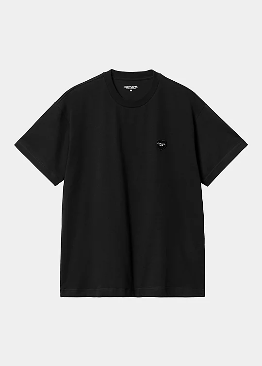 Carhartt WIP Short Sleeve Heart Patch T-Shirt in Black